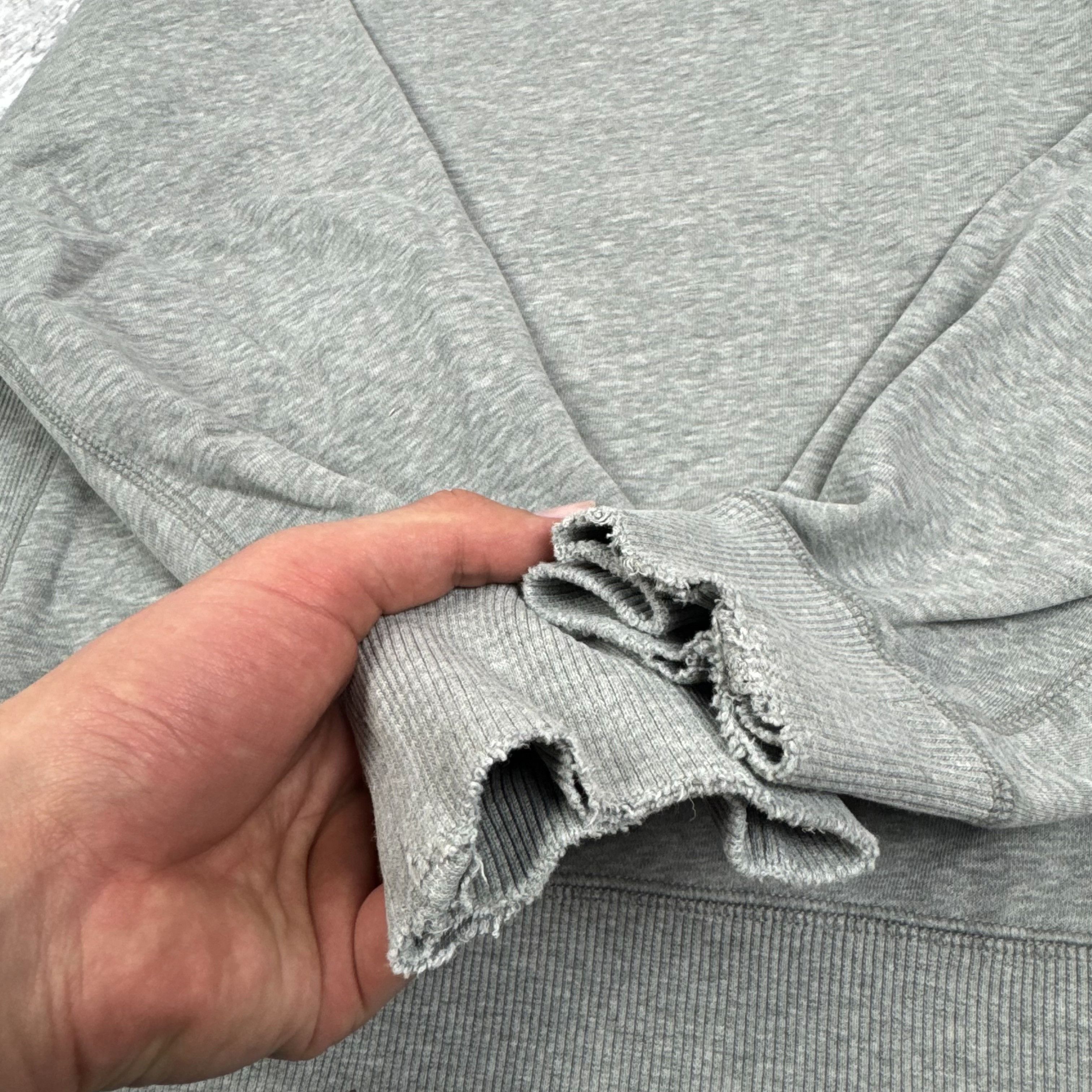 Nike Nike Men's Heather Gray Cotton Swoosh Pullover Sweatshirt S Size US S / EU 44-46 / 1 - 8 Thumbnail