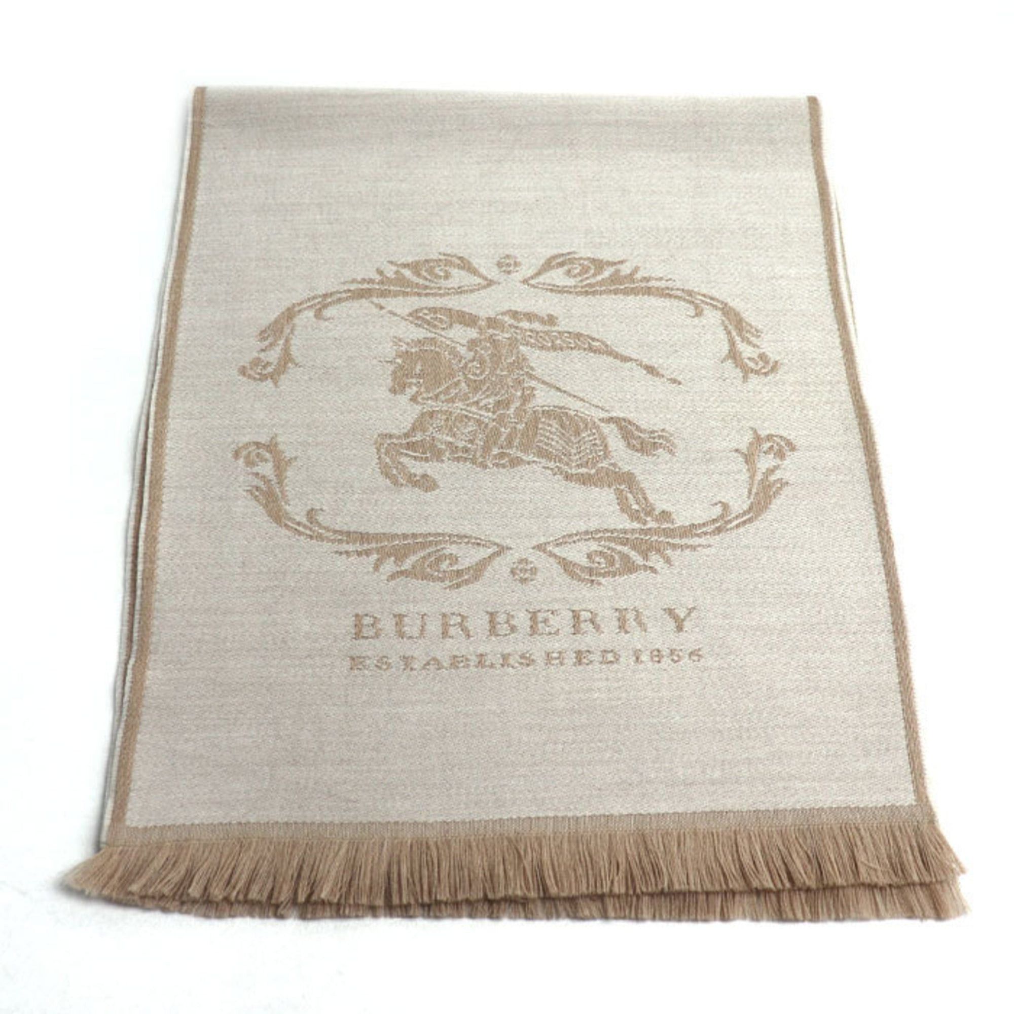 Burberry BURBERRY Beige Unisex Scarf Size ONE SIZE - 1 Thumbnail