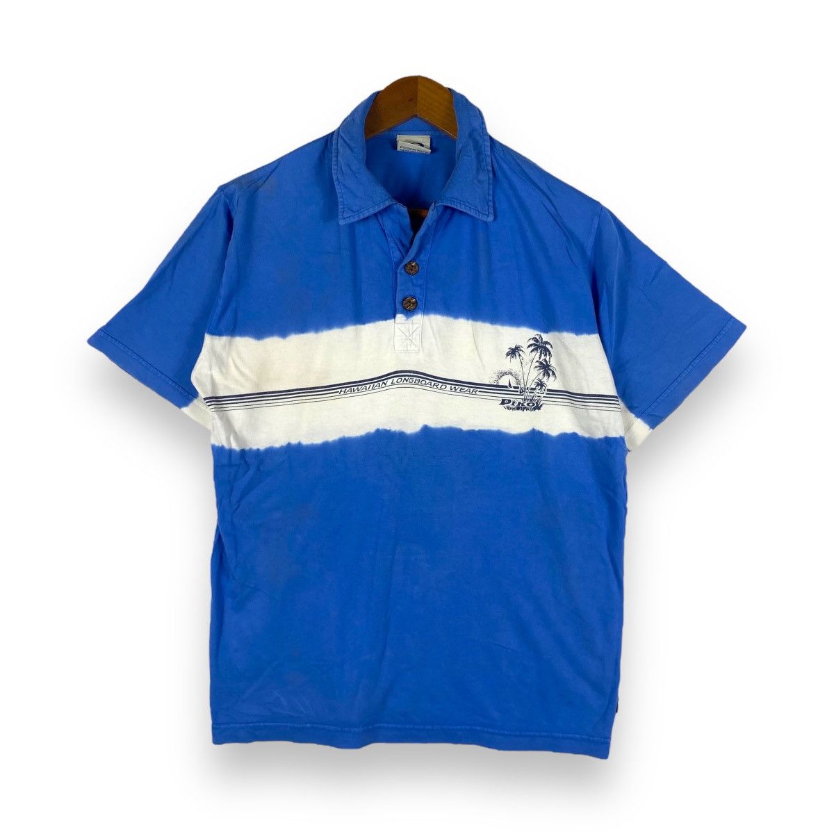 Vintage Vintage PIKO Hawaiian Longboard Wear Surf Polo Shirt Size US L / EU 52-54 / 3 - 1 Thumbnail
