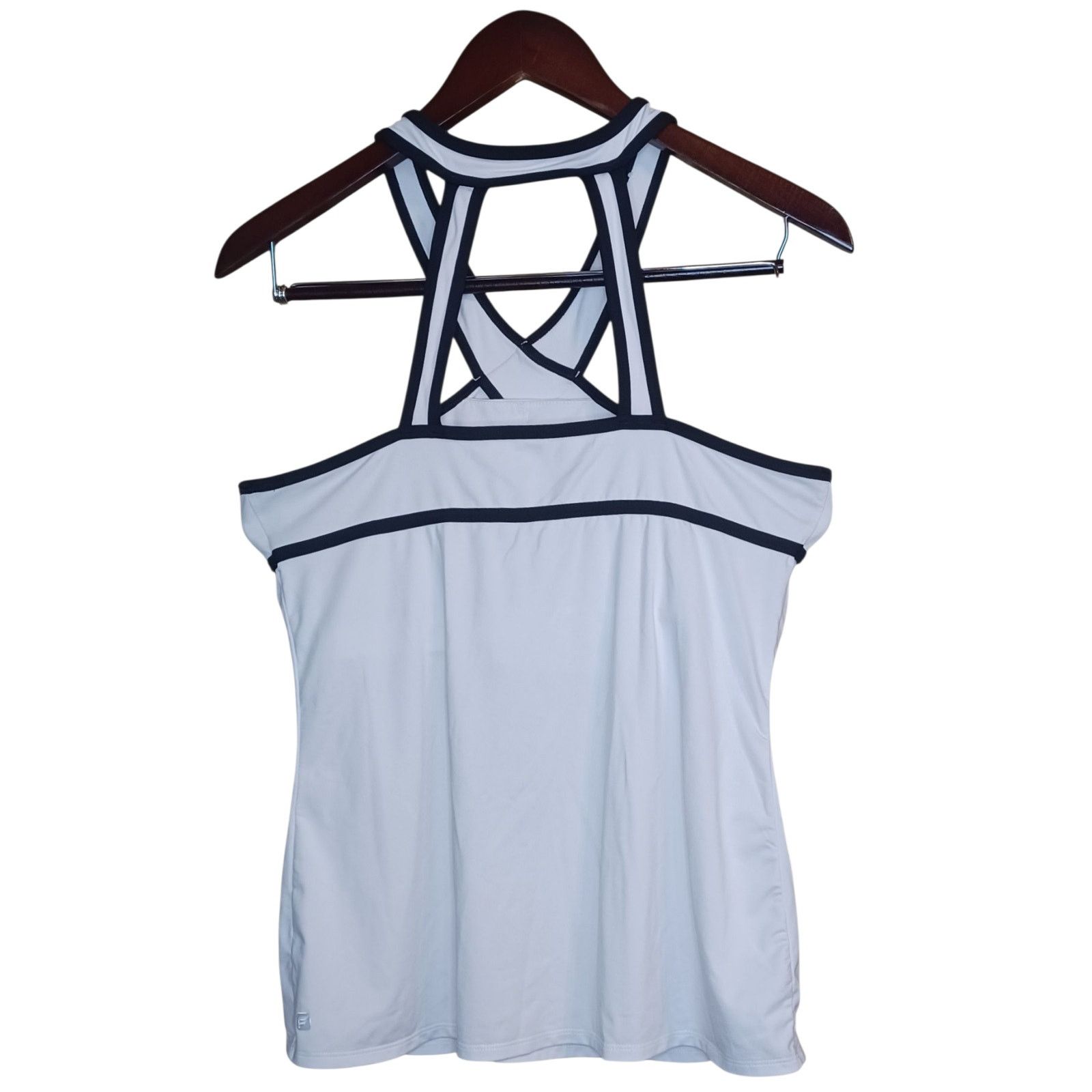 Fabletics Women's Large Fabletics White Crossover Athletic shirt Size L / US 10 / IT 46 - 2 Thumbnail