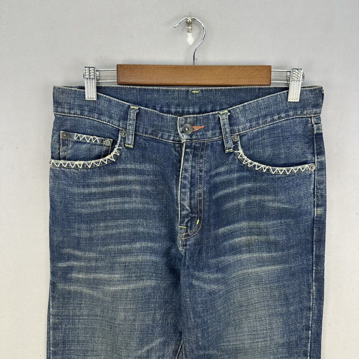 Undercover Y2k Uniqlo Washed Distressed Bootcut Jeans Size US 31 - 2 Thumbnail