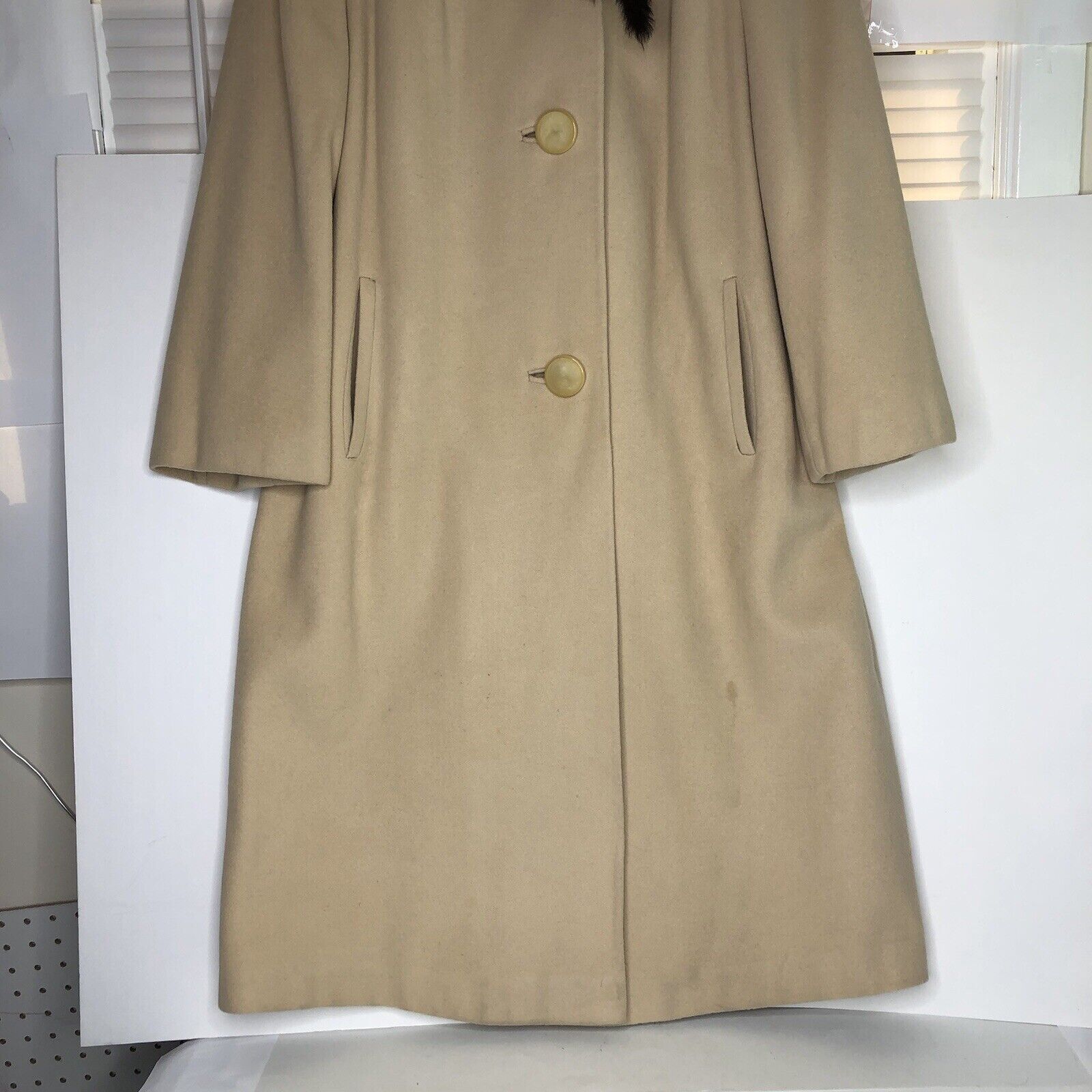 Other Women 80s Tan Long Coat Sz S 100% Cashmere Brown Real ming Size S / US 4 / IT 40 - 3 Thumbnail