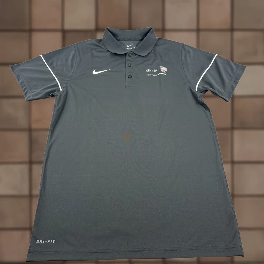Nike Nike Shirt Mens Small Gray USA Olympics Golf Polo Dri Fit Performance NEW Size US S / EU 44-46 / 1 - 1 Thumbnail