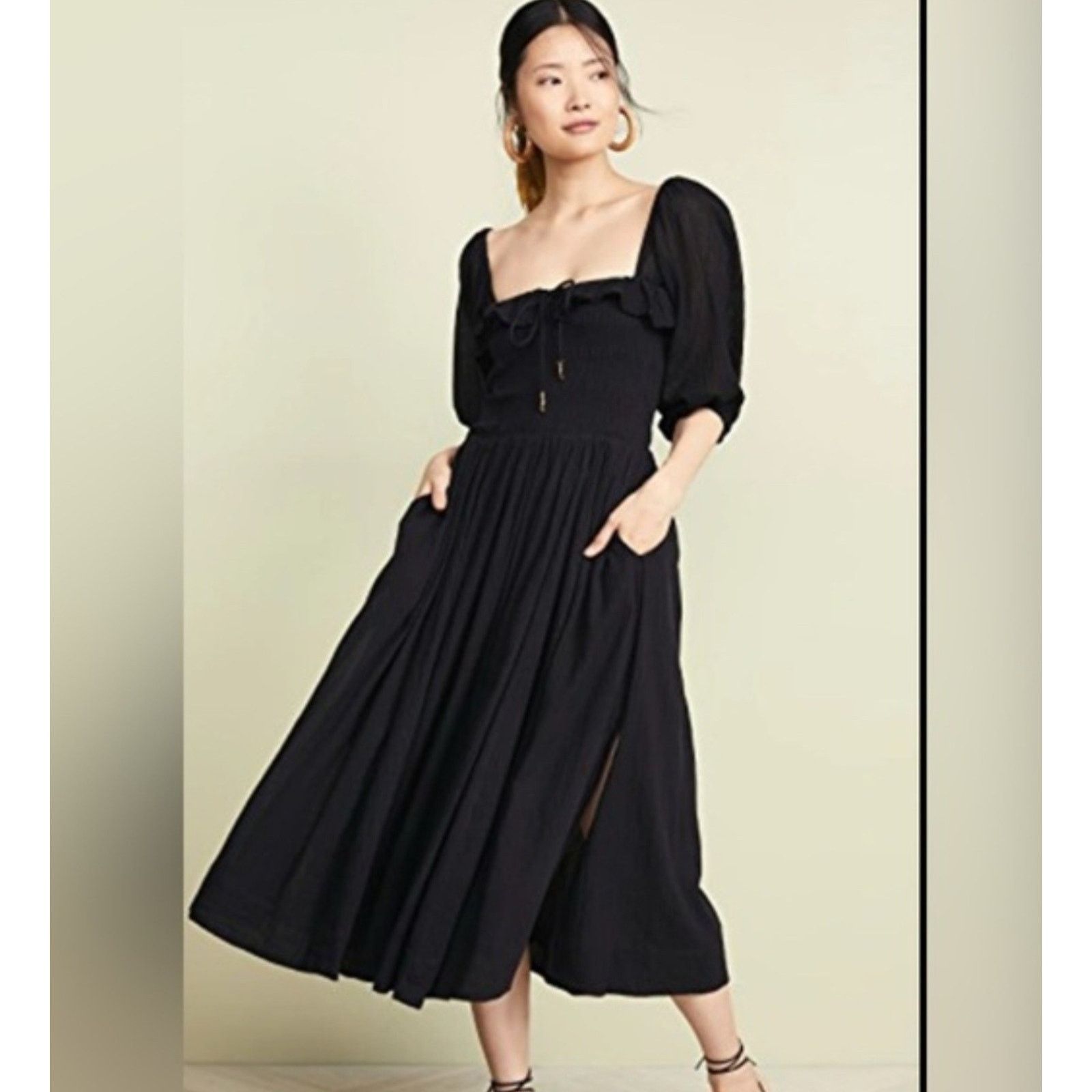Free People Free People Free-est Oasis Midi Dress Smocked Ruffle Resort Size M / US 6-8 / IT 42-44 - 9 Thumbnail