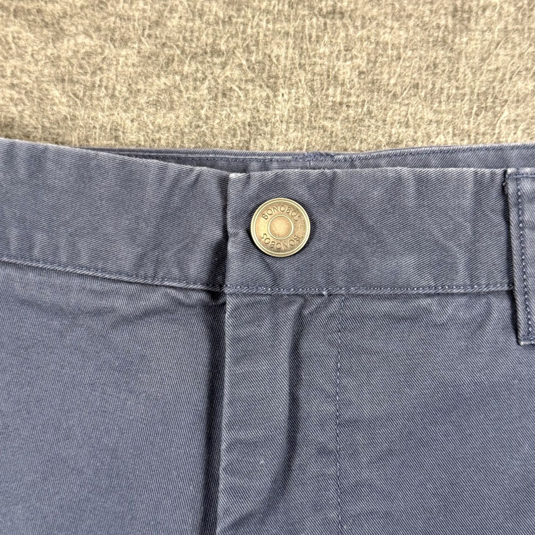 Bonobos Bonobos Shorts Mens 40 Blue Chino Cotton Flat Front Casual Classic Summer Size US 40 / EU 56 - 2 Thumbnail