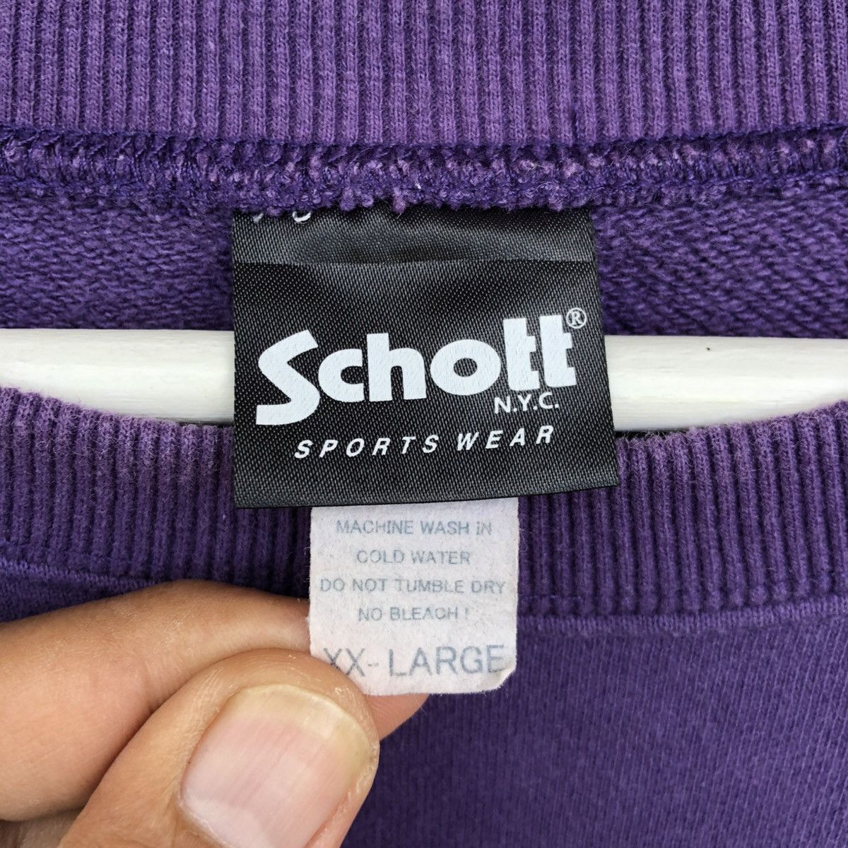 Schott Vintage Schott NYC Crewneck Sweatshirt Size US XXL / EU 58 / 5 - 5 Thumbnail