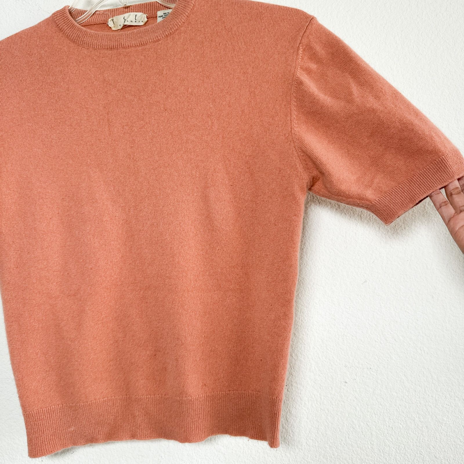 Vintage Vintage ISE 100% Cashmere Sweater Medium Rose Coral Pink Top Size M / US 6-8 / IT 42-44 - 4 Thumbnail