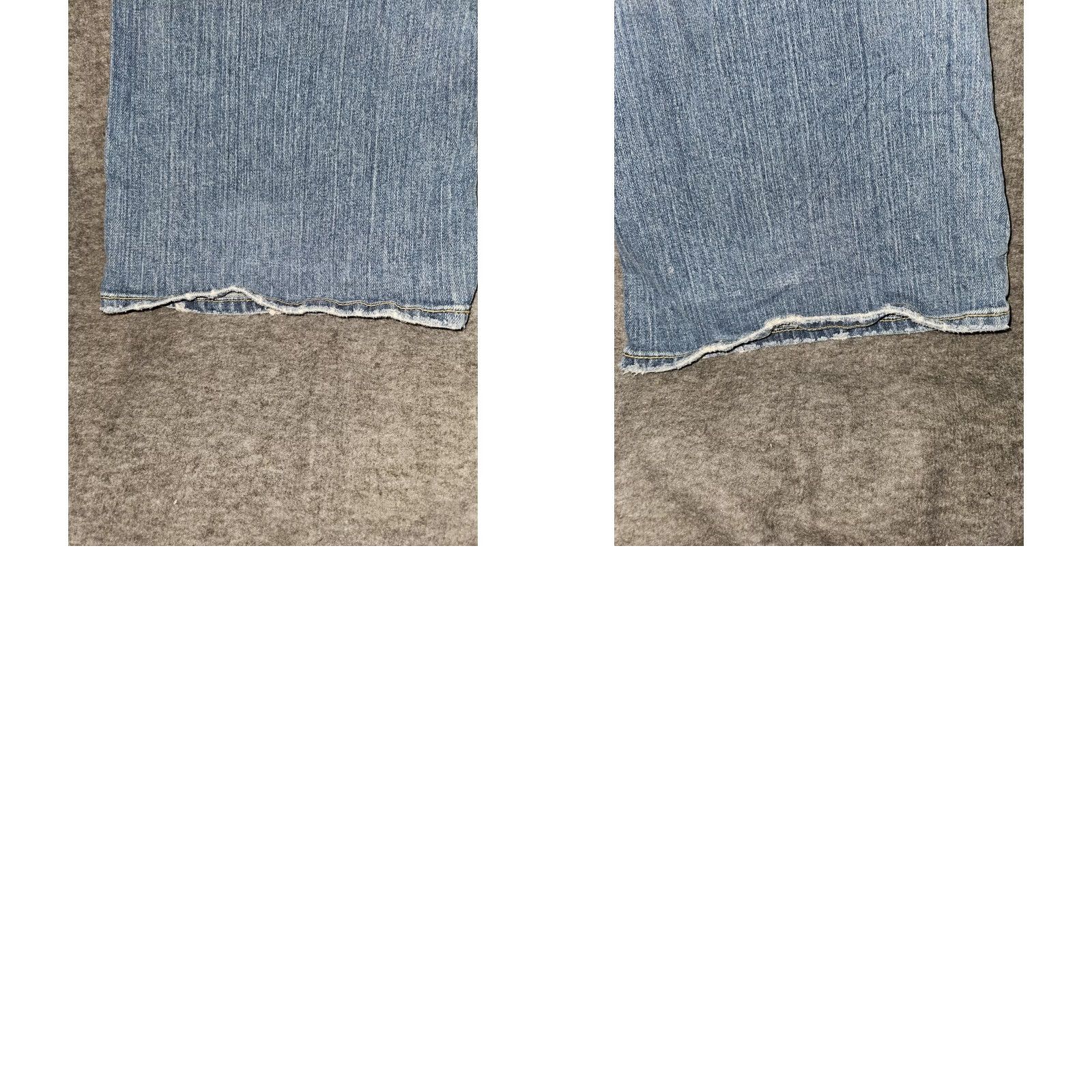 Old Navy VINTAGE Old Navy Jeans Flare 16 Tall Blue Denim 90s Bohemian Preppy Women's Long Inseam 33.5 in Distressed Logo Logo Denim Spandex Cotton Size 38" / US 16 / IT 52 - 9 Thumbnail