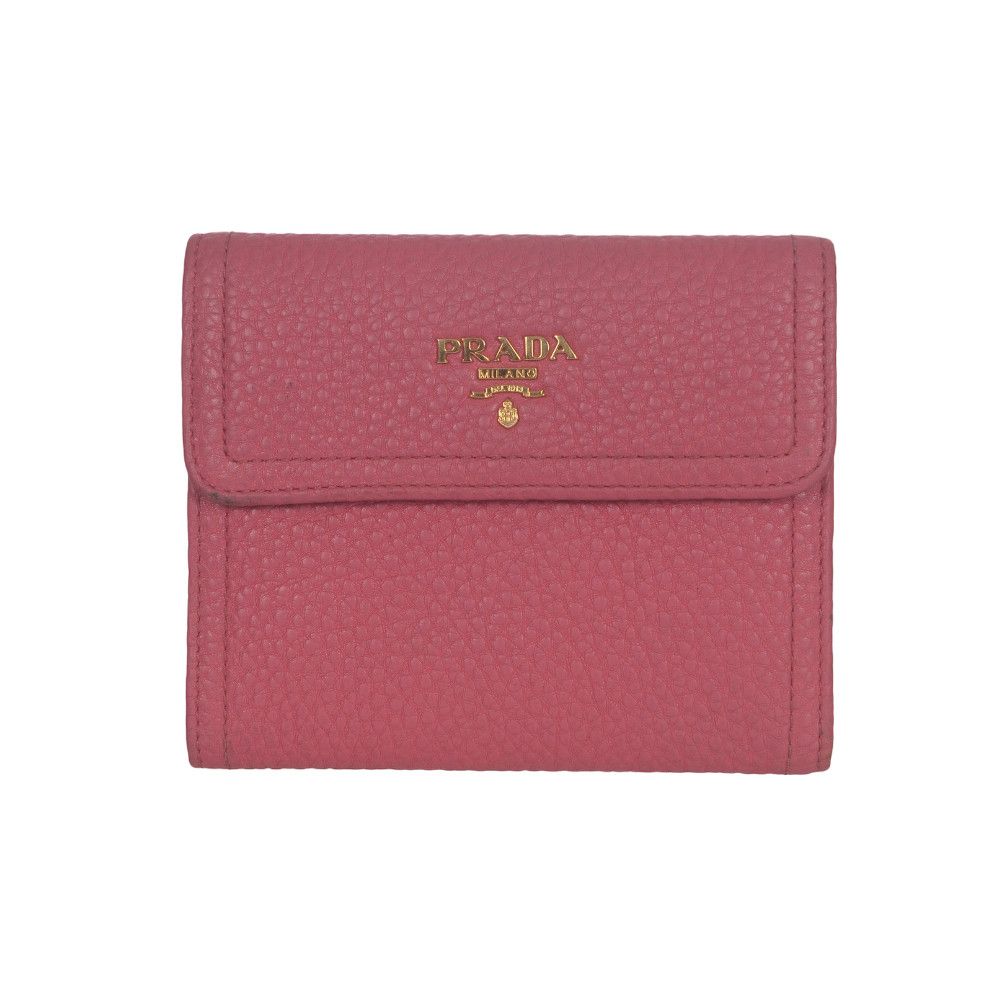 Prada Prada Pebbled Leather Wallet Size ONE SIZE - 1 Thumbnail