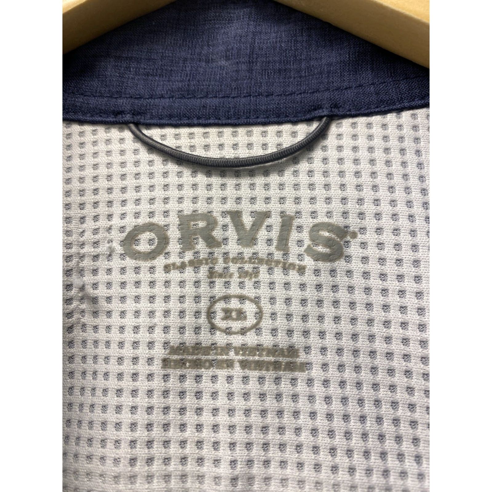 Orvis ORVIS Men's Short Sleeve Button Up Shirt Casual Blue XL Pockets Size US XL / EU 56 / 4 - 4 Thumbnail