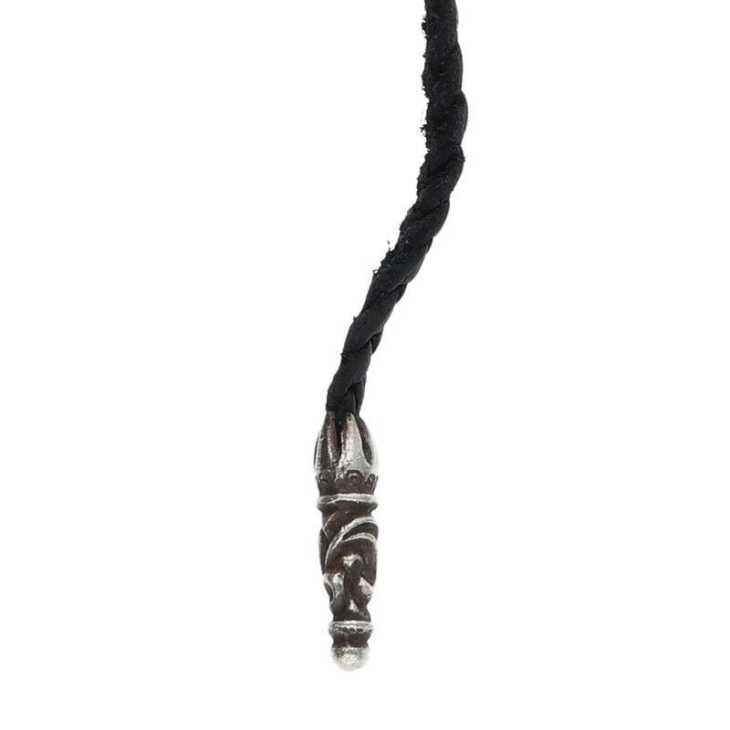 Chrome Hearts Chrome Hearts Leather Braid Silver Necklace Size ONE SIZE - 4 Thumbnail