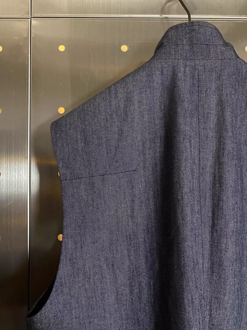Dior Dior 13Ss blue primary starched zippered denim vest 2505-Ne Size US L / EU 52-54 / 3 - 8 Thumbnail