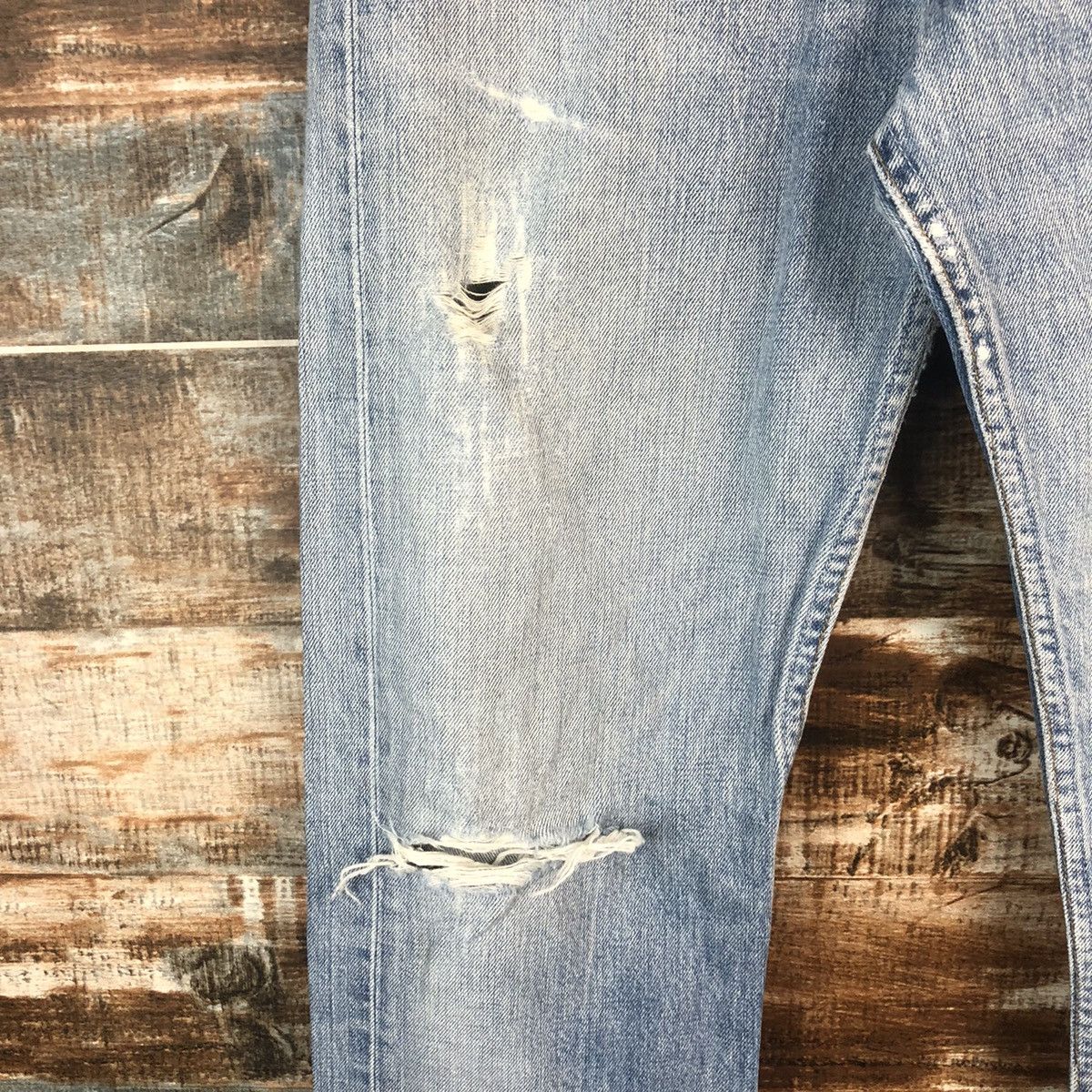 Levi's DLL Levis 501 Ripped distressed faded Blue Denim Pants #C002 Size US 30 / EU 46 - 9 Thumbnail