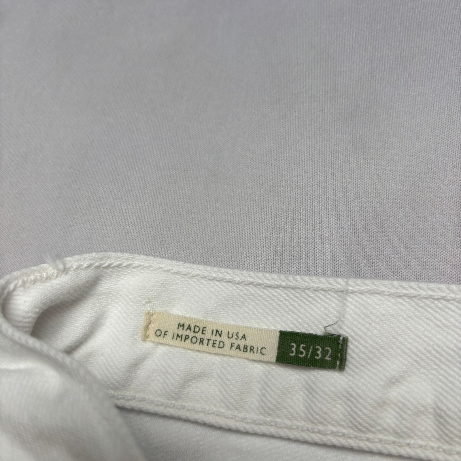 Sid Mashburn $185 Sid Mashburn Slim Straight Jeans 35x32 White Denim Size US 35 - 6 Thumbnail