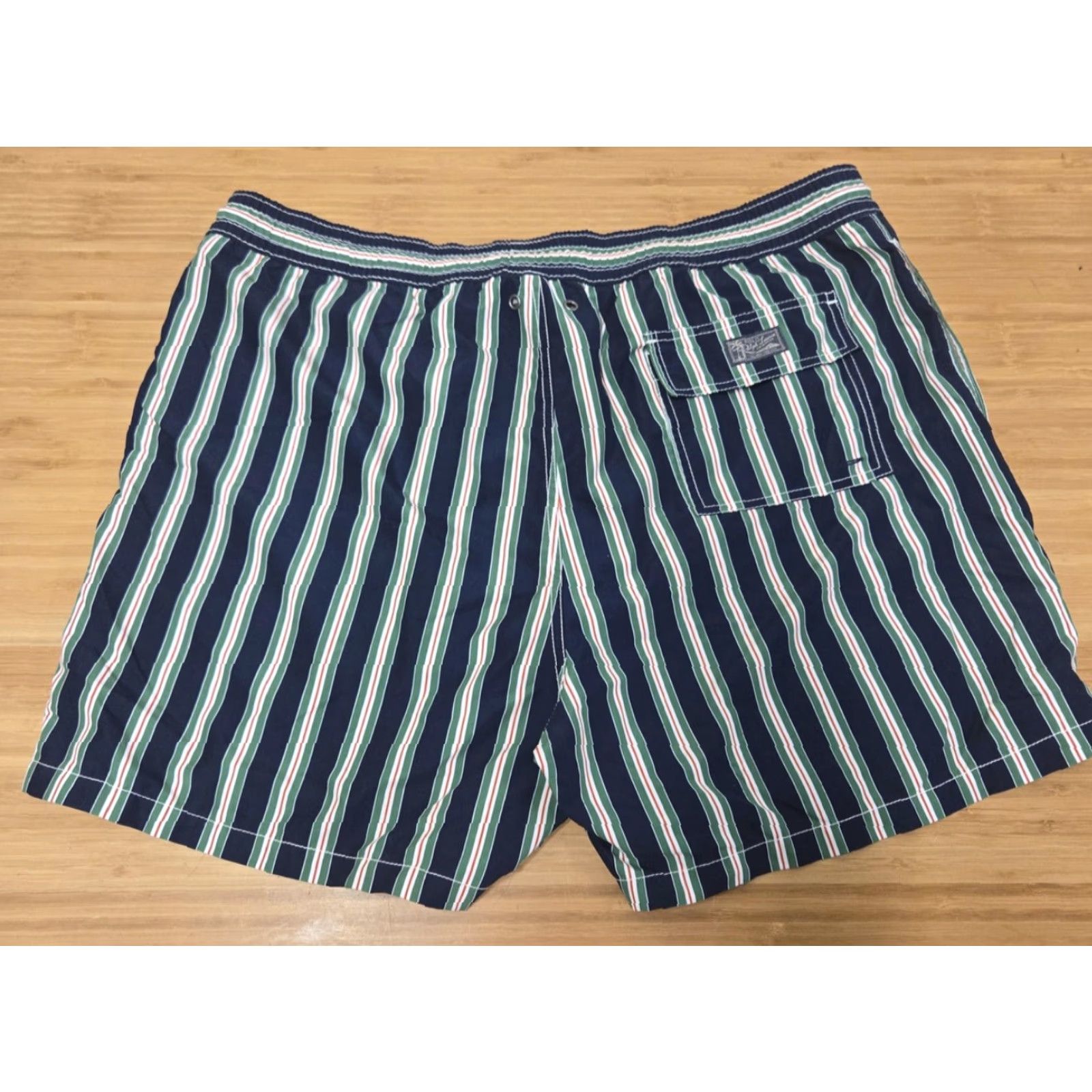 Polo Ralph Lauren Polo Ralph Lauren Shorts Mens 2XL Blue Green Stripe Swim Trunks Drawstring Size US XXL / EU 58 / 5 - 7 Thumbnail