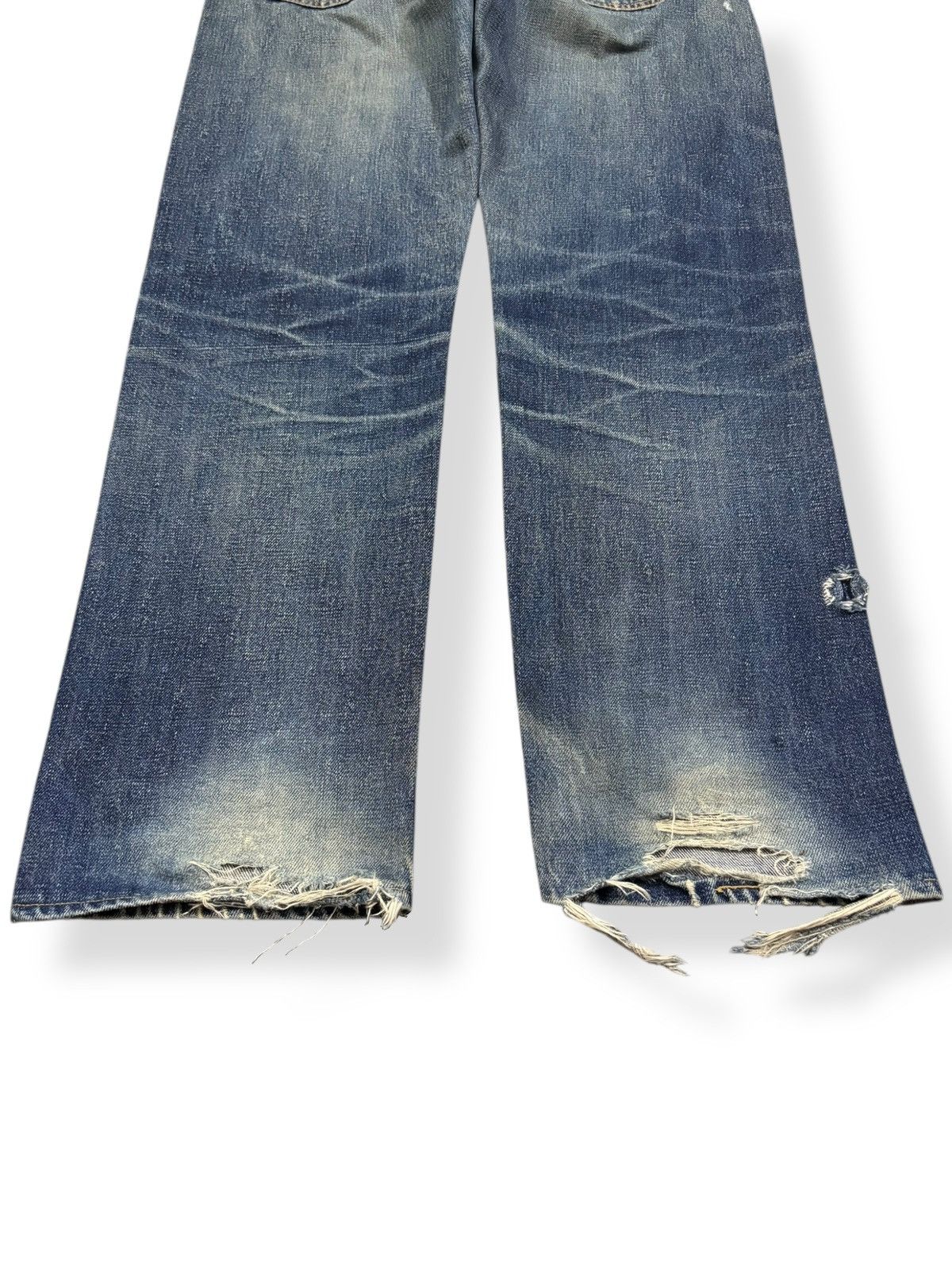 Full Count & Co. Vintage FullCount & Co 1101 Selvedge Distressed Grunge Jeans Size US 30 / EU 46 - 16 Thumbnail