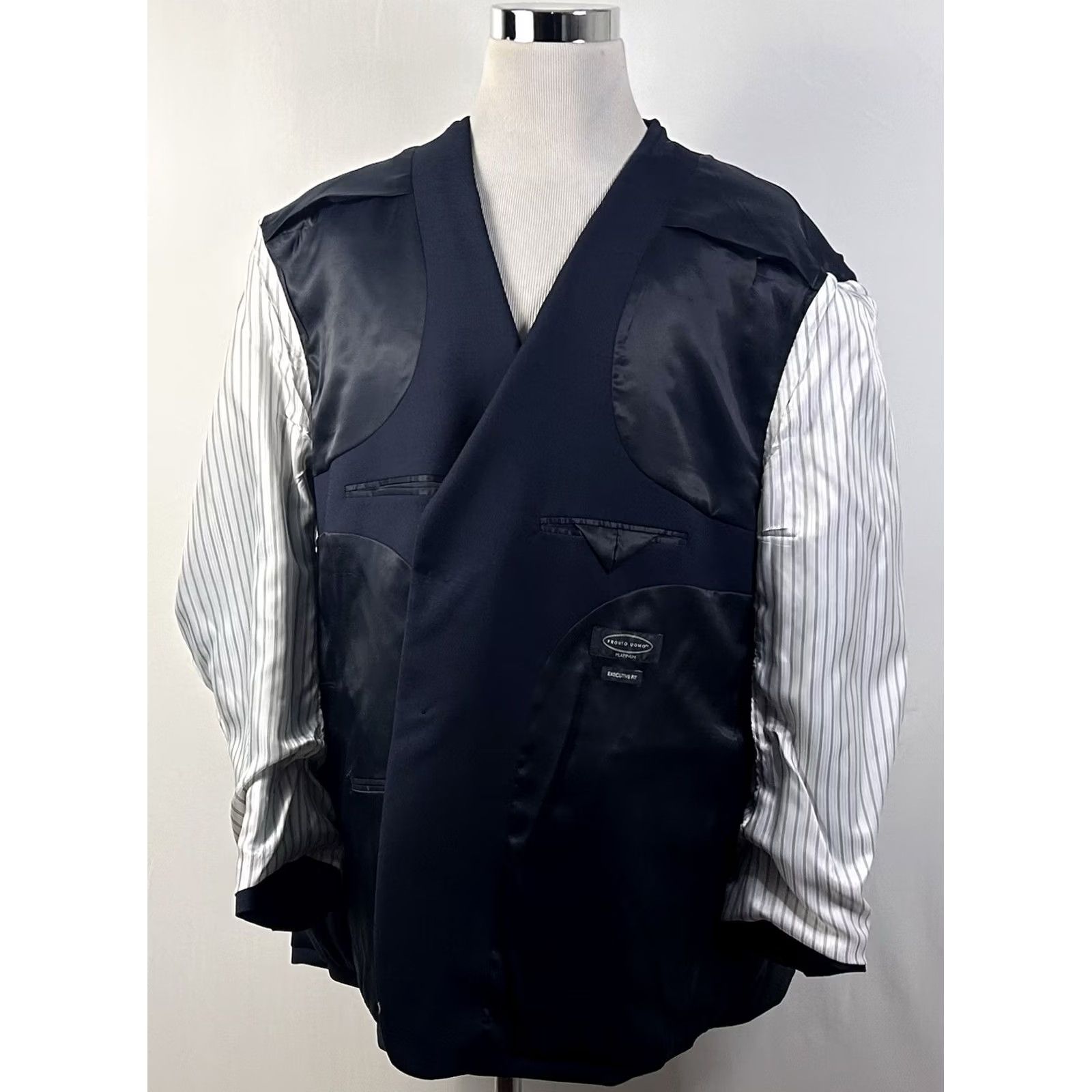 Pronto Uomo Pronto Uomo 52R Sport Coat Navy Blue Wool Two-Button Lined Double-Vented Men’s Jacket Coat Size US XS / EU 42 / 0 - 7 Thumbnail