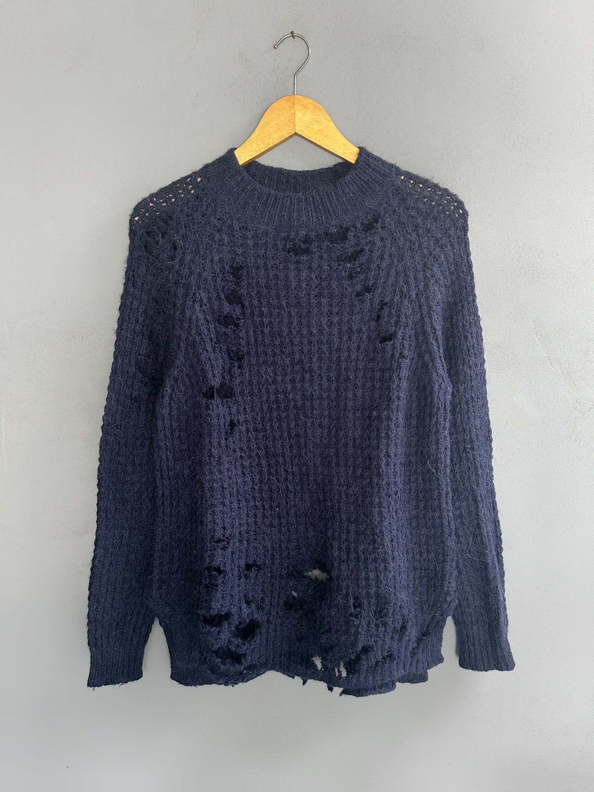 Distressed Knit Mohair Grunge Sweater Comecaism