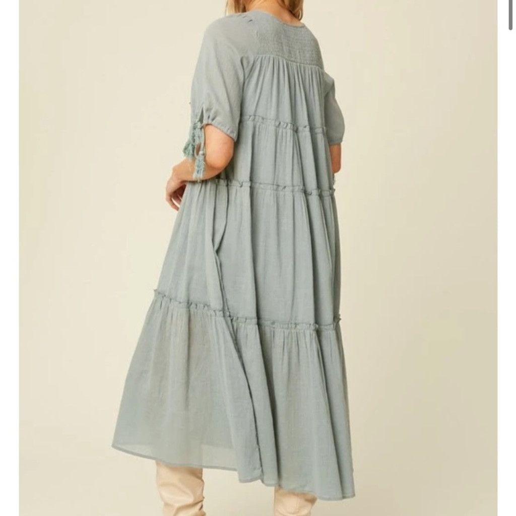 The Unbranded Brand Listicle Short Sleeved Midi Dress Size S / US 4 / IT 40 - 4 Thumbnail