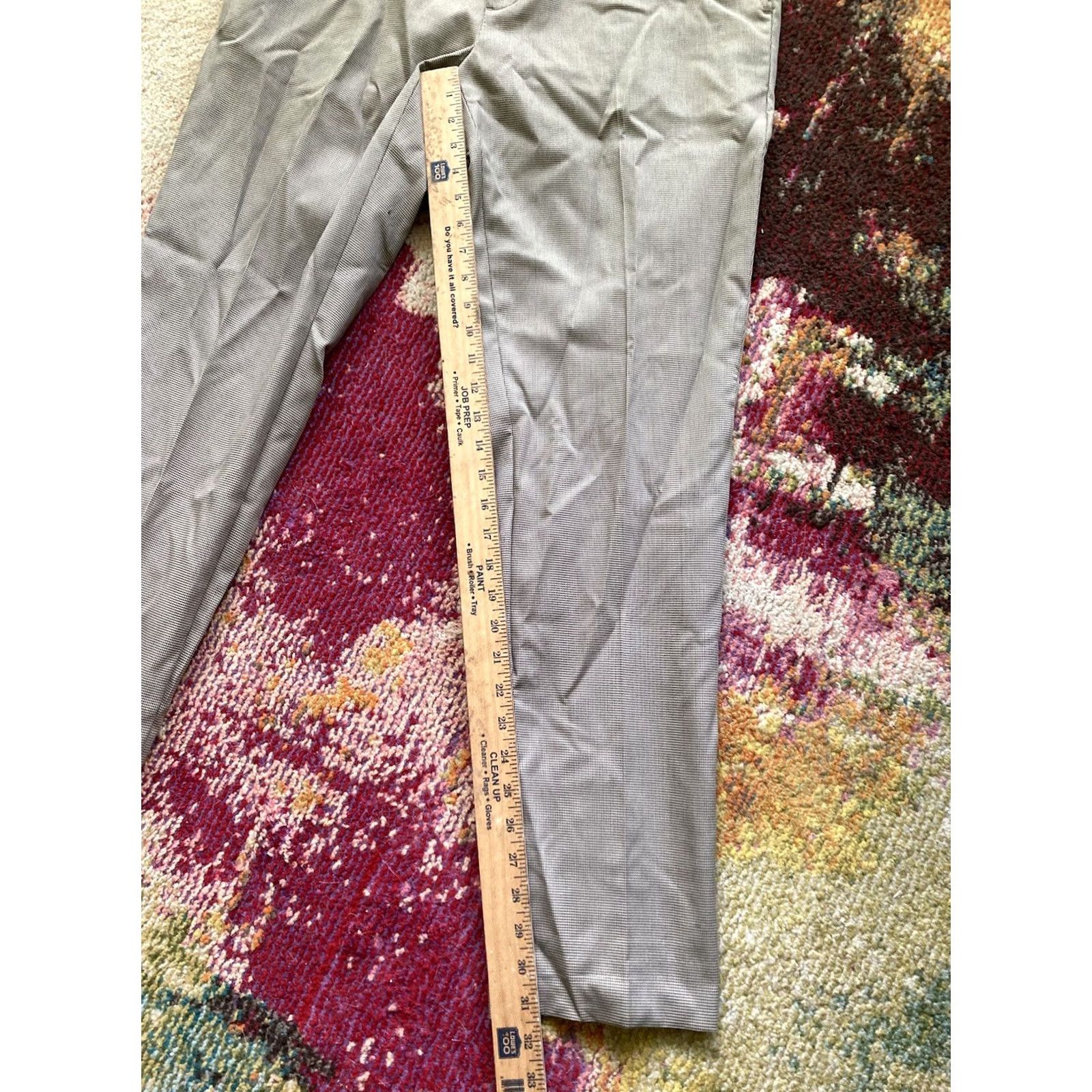 Brooks Brothers Brooks Brothers Pants Mens 35x32 Houndstooth Beige Cotton Dress Pants City Office Career Smart Casual Pockets Zip Regular Inseam 32 Mens Size US 35 - 3 Thumbnail