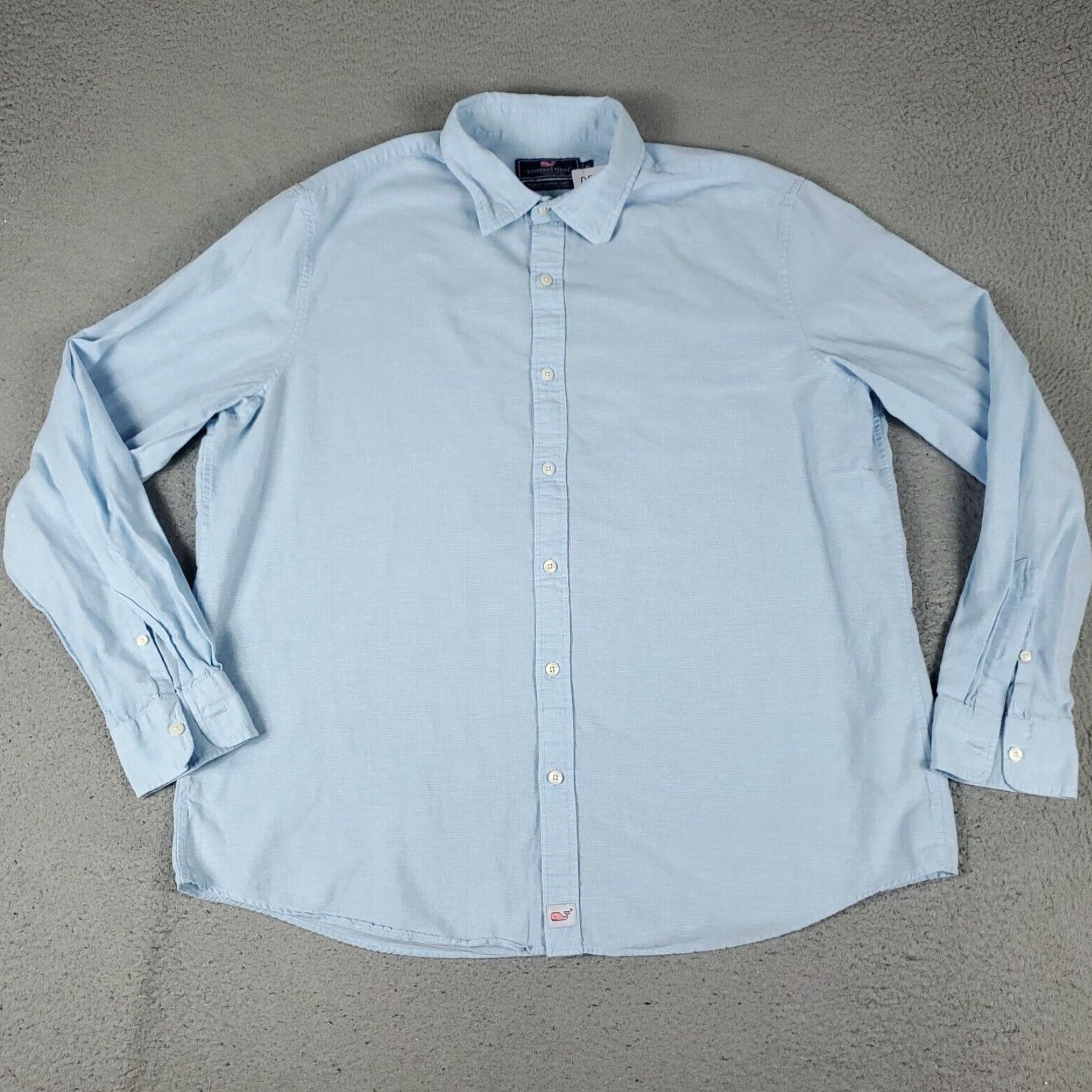 Vineyard Vines VINEYARD VINES Men's Button-Up Shirt XL Blue Cotton Long Sleeve Casual Dress Size US XL / EU 56 / 4 - 2 Thumbnail