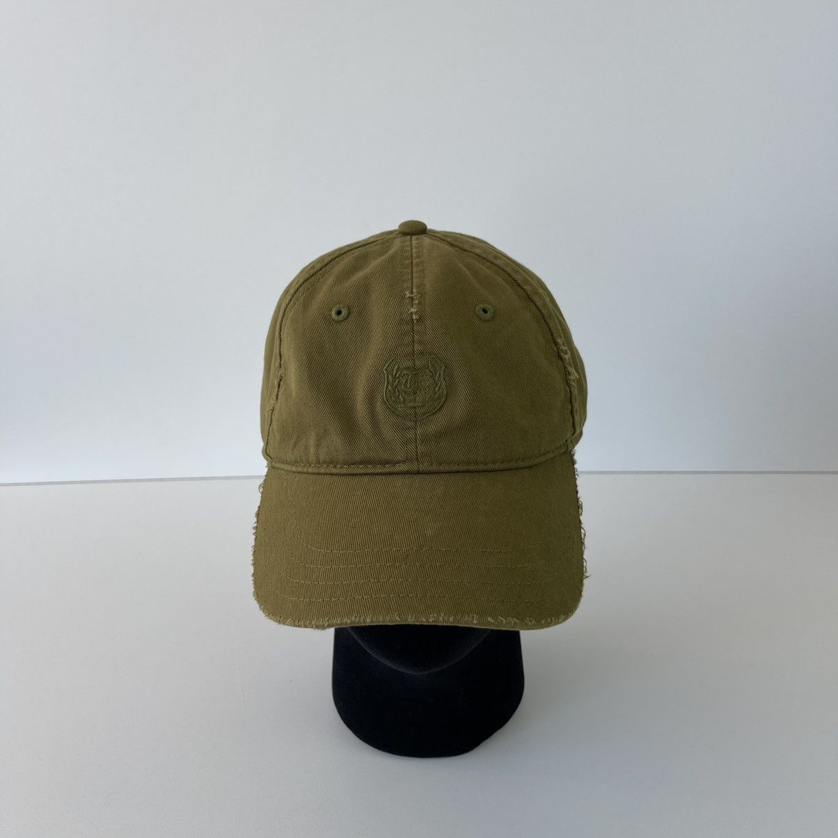 The Kooples The Kooples Sport Logo Distressed 6-Panel Baseball Cap Khaki Size ONE SIZE - 3 Thumbnail