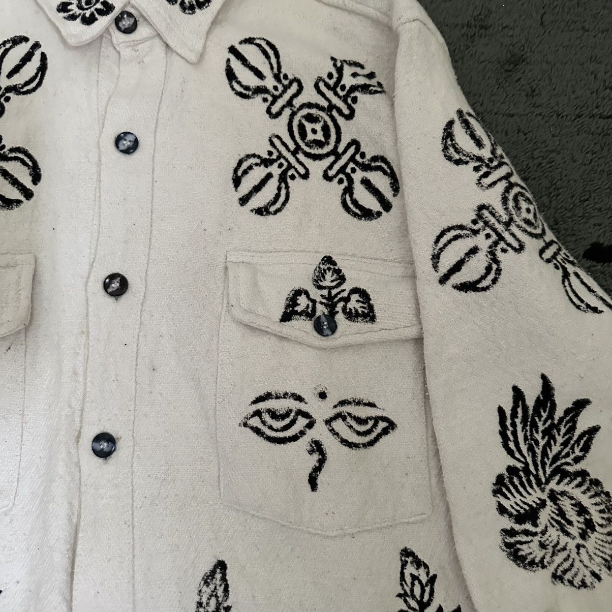 Vintage Vintage Hand Painted Hindu Button Up Shirt Size US M / EU 48-50 / 2 - 4 Thumbnail