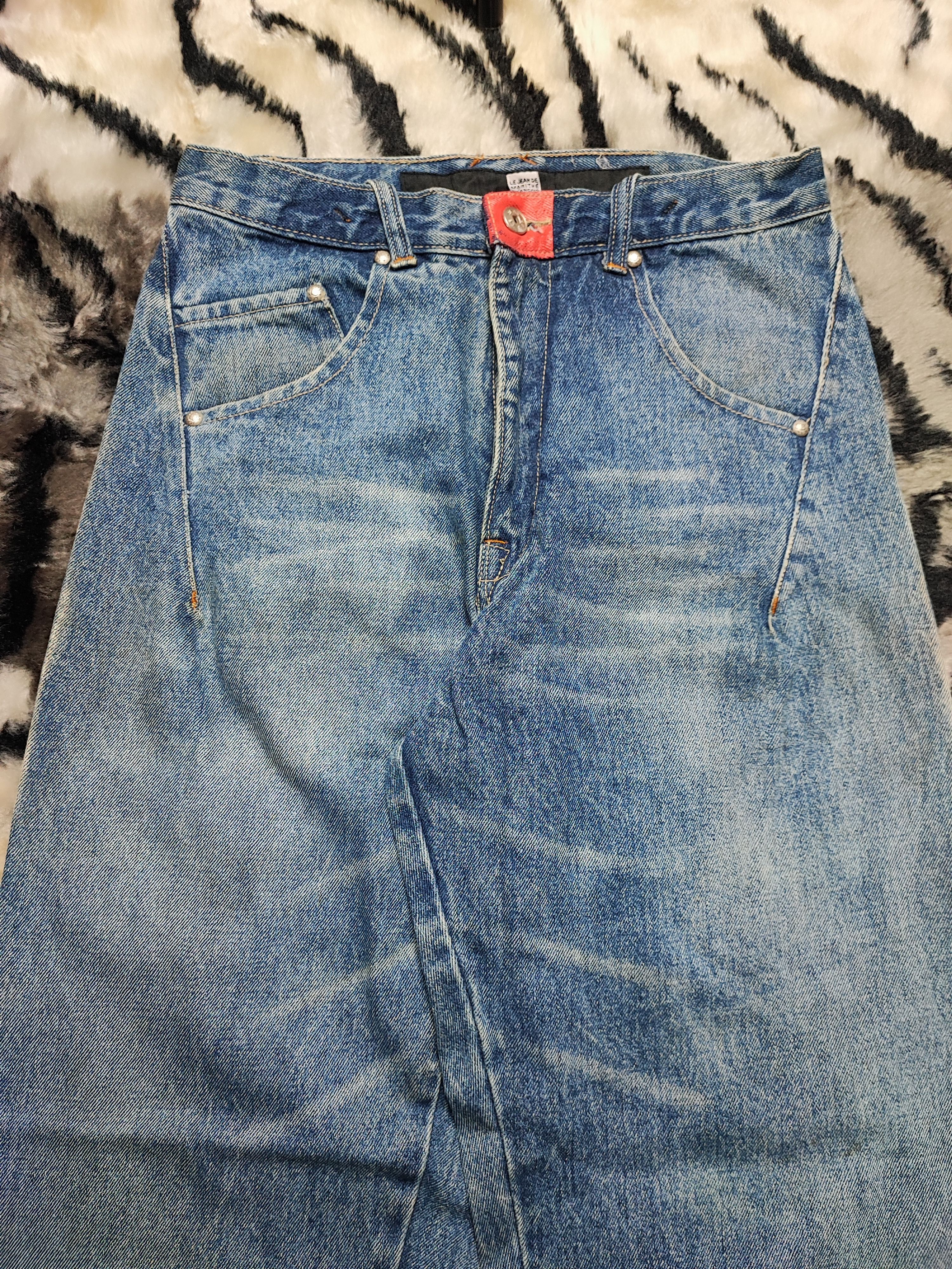 Marithe + Francois Girbaud Vintage MFG Trash Distress Grunge Erd Chrome Baggy Wide Leg Size US 28 / EU 44 - 3 Thumbnail