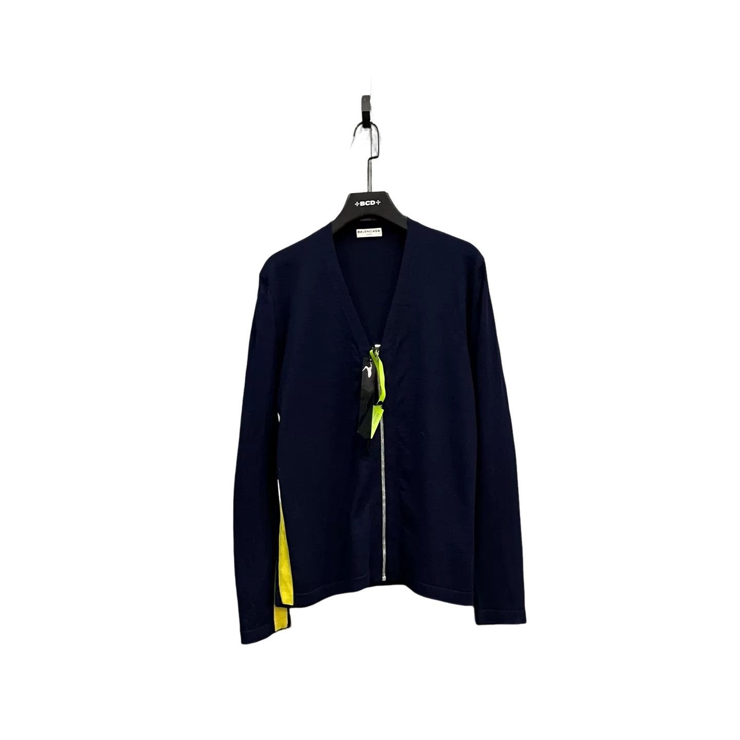 Balenciaga Balenciaga Navy Zip Up Knit Cardigan Size M Size US M / EU 48-50 / 2 - 1 Thumbnail