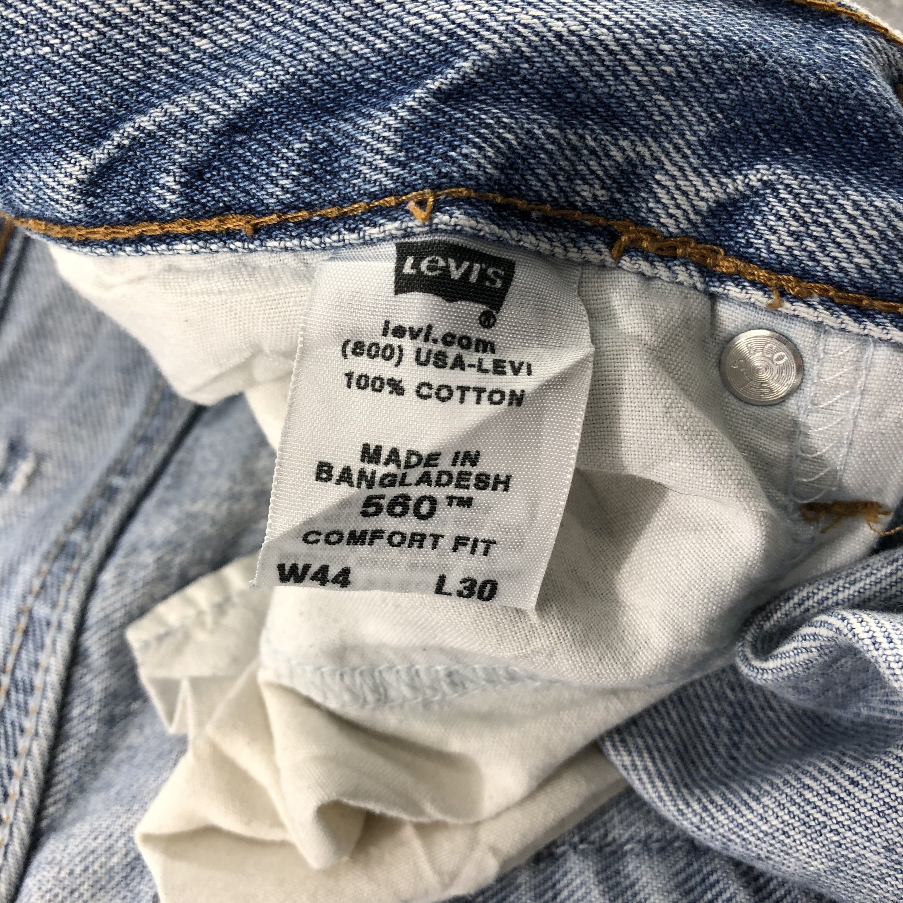 Levi's × Vintage 90s Vintage Light Wash Levis 560 Jeans-JM1688 Size US 44 / EU 60 - 13 Thumbnail