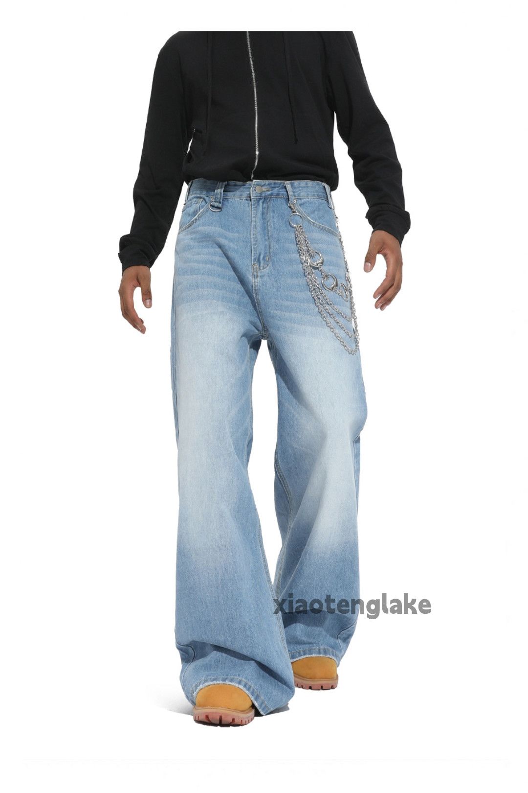 Jean zx vintage washed faded distressed loose baggy jeans Size US 30 / EU 46 - 3 Thumbnail