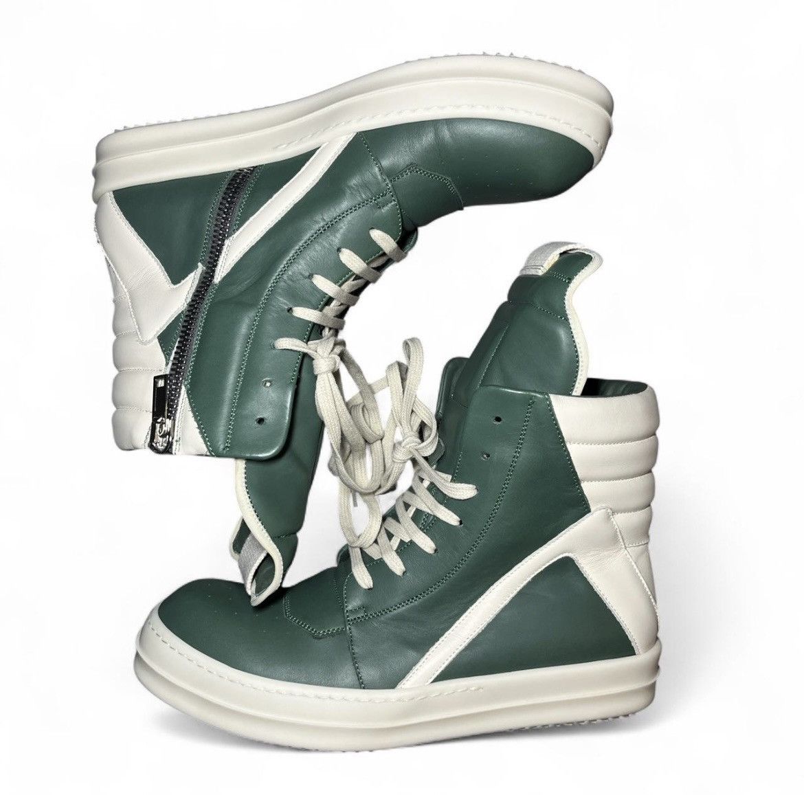 Rick Owens Rick Owens Teal/Milk Geobasket size 41 Size US 8 / EU 41 - 4 Thumbnail