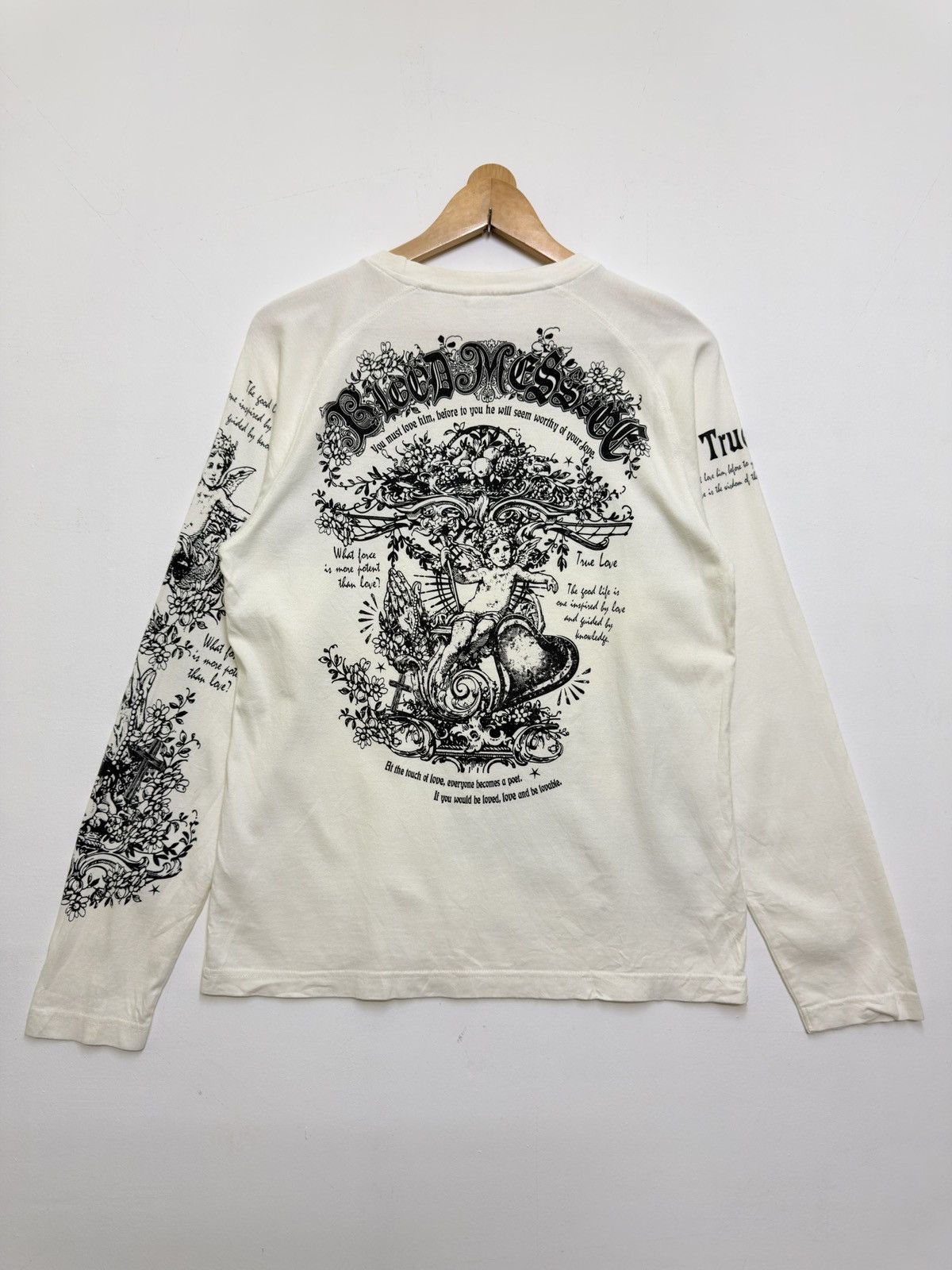 Japanese Brand Blood Message Gothic Graphic Long Sleeve Shirt Tattoo Angel Size US S / EU 44-46 / 1 - 2 Thumbnail