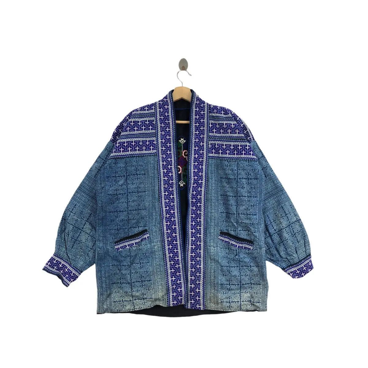 Vintage Vintage 80’ JAPAN KIMONO DRAGON Boro Distress Indigo Coat Size XXL / US 16-18 / IT 52-54 - 1 Thumbnail