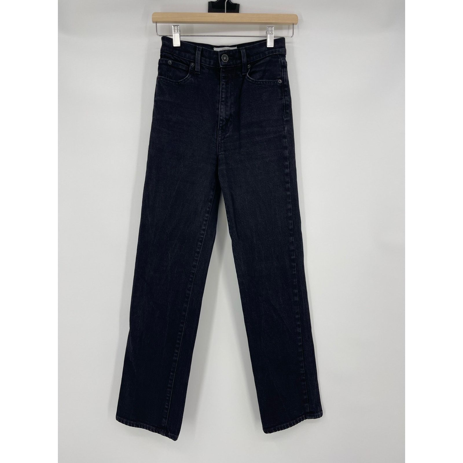 SLVRLAKE SLVRLAKE | London Straight Leg Jeans Jet Black 25 Size 25" / US 0 / IT 36 - 2 Thumbnail