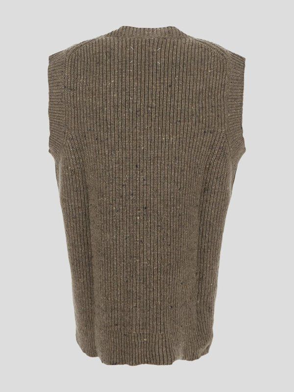 Maison Margiela o1y1124 V-Neck Sleeveless Vest In Dark Grey Size US L / EU 52-54 / 3 - 2 Thumbnail