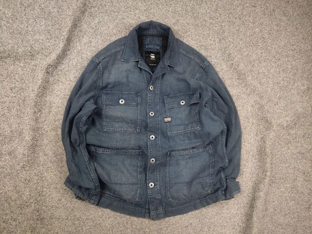 G-Star G Star Raw Shore denim Vintage Pocket Logo Jacket Japanese Size US L / EU 52-54 / 3 - 2 Thumbnail