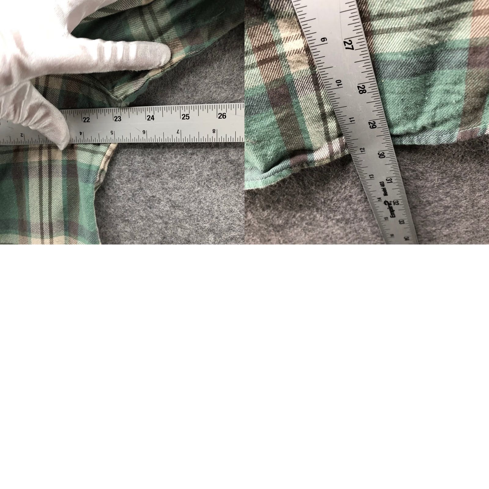 Soft Surroundings VINTAGE Soft Surroundings Flannel Shirt Jacket Womens XL Green Plaid Cotton Pockets Size XL / US 12-14 / IT 48-50 - 8 Thumbnail