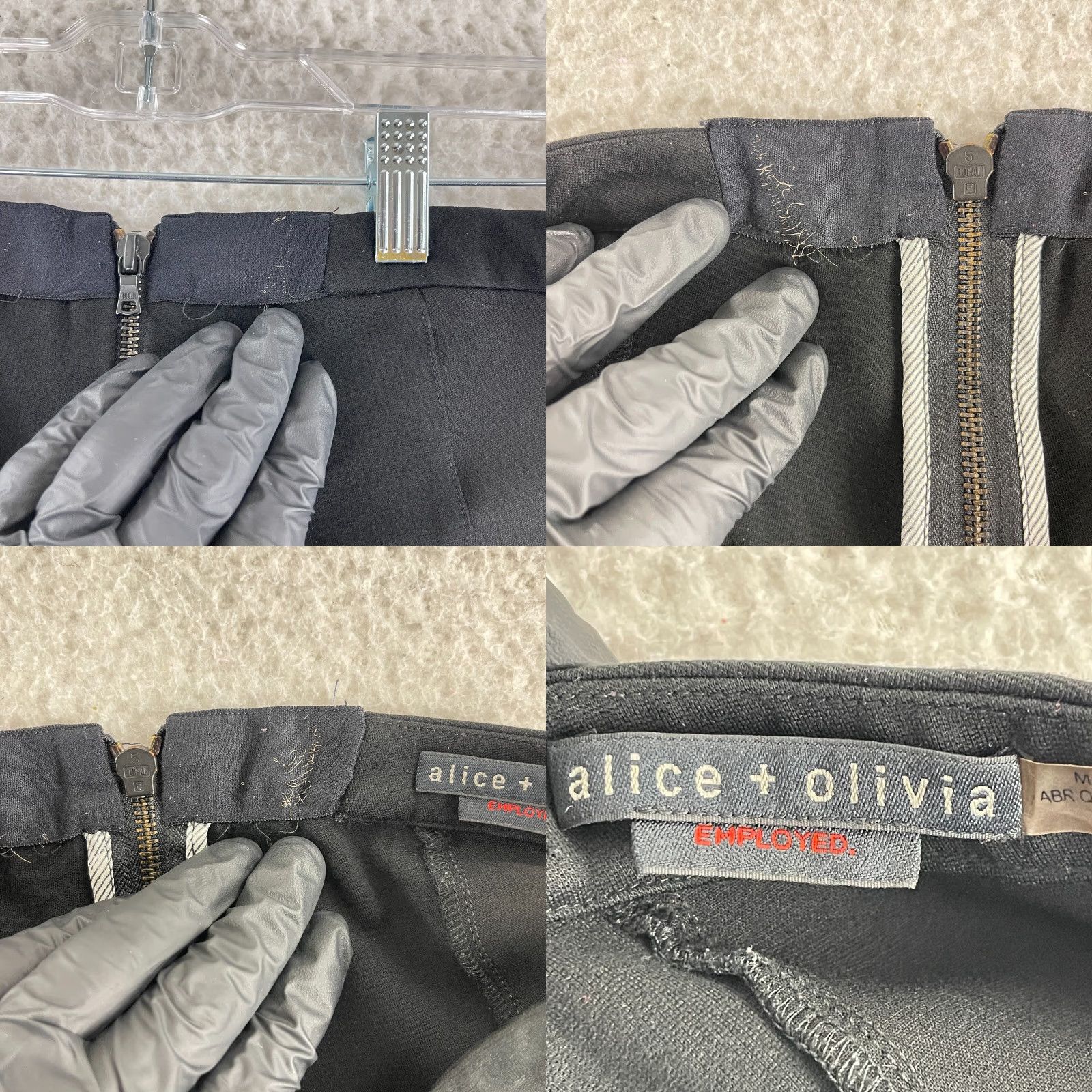 Alice + Olivia Alice + Olivia Employed Black Stretch Skinny Pants Women M Medium Knit Legging Mid-Rise Closet Ready Size 32" / US 10 / IT 46 - 9 Thumbnail