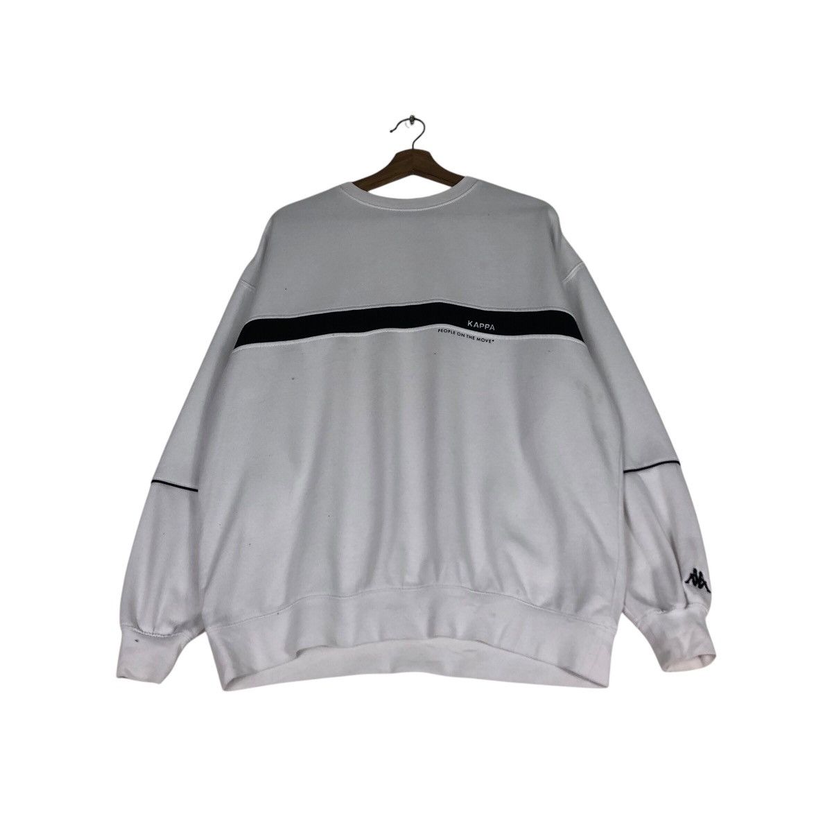 Japanese Brand Vintage Kappa Big Fit Sweat Black Chest Stripe, Minimal Logo Size US M / EU 48-50 / 2 - 3 Thumbnail