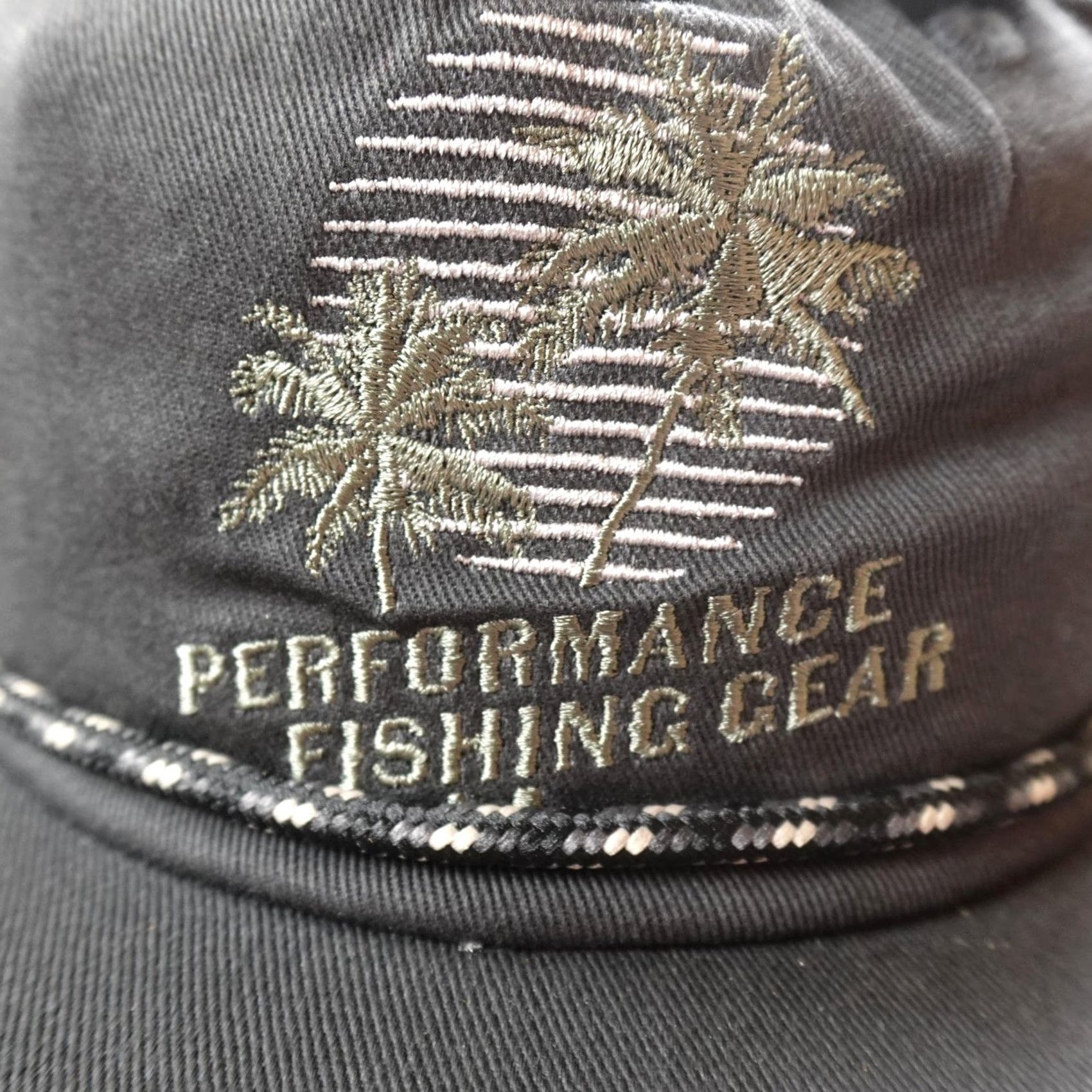 Roper Columbia Hat Cap Mens One Size Black Adjustable Snap Back Rope Fishing Size ONE SIZE - 2 Thumbnail