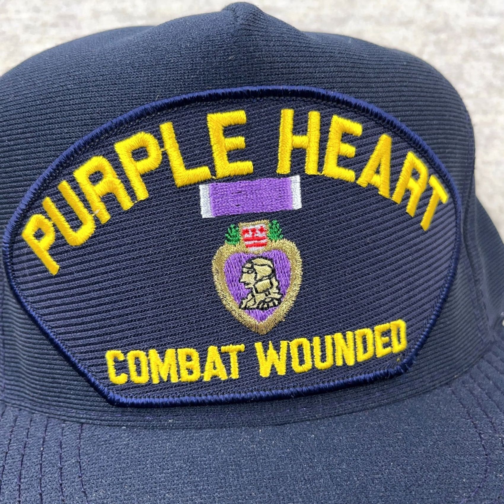 Vintage Vintage Purple Heart Hat Cap Snapback USA Army Military Combat Wounded Patch Size ONE SIZE - 2 Thumbnail