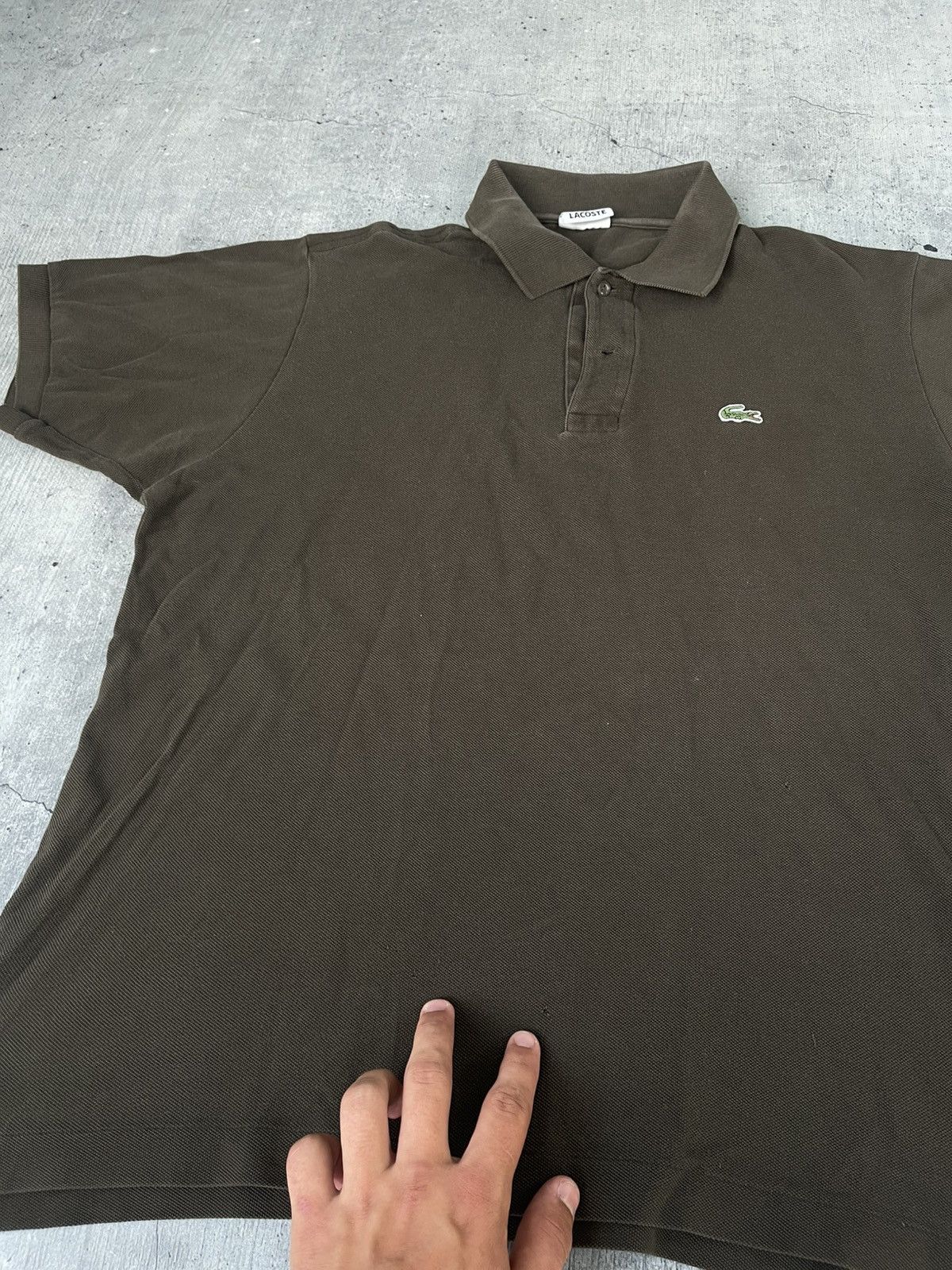 Lacoste Vintage Lacoste polo T shirt brown retro 90s 80s y2k tee Size US XL / EU 56 / 4 - 2 Thumbnail