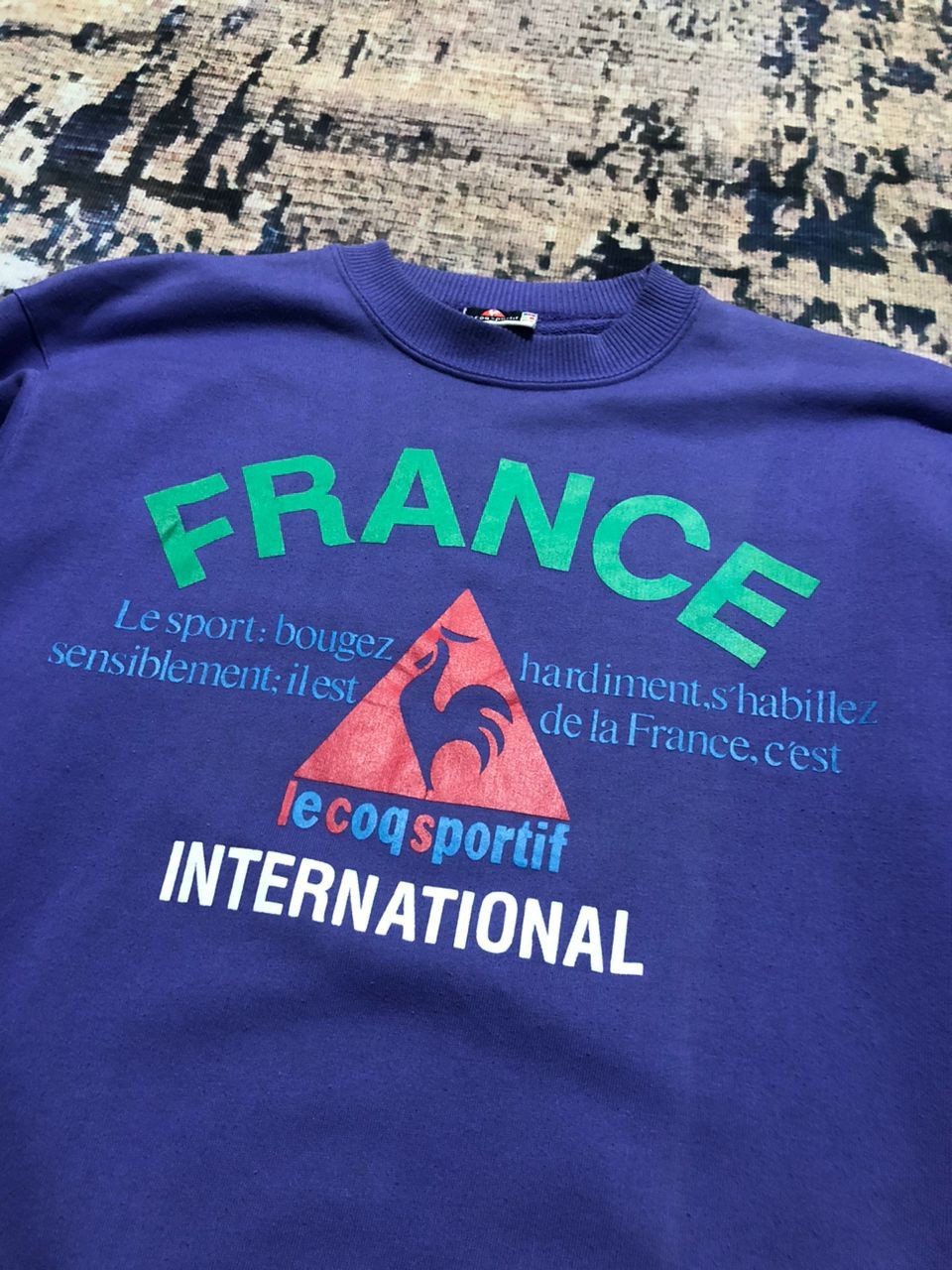 Le Coq Sportif Vintage 90s Le Coq Sportif France Sweatshirt Dirty Size US M / EU 48-50 / 2 - 6 Thumbnail