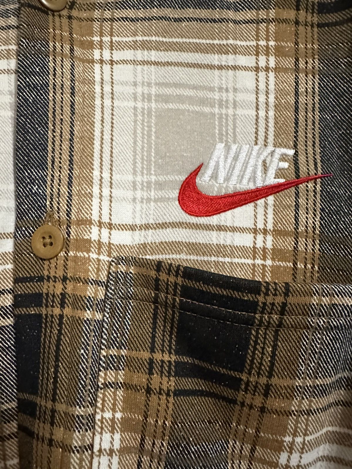 Nike × Supreme Supreme x Nike Plaid Hooded Sweatshirt - Mustard, Medium Size US M / EU 48-50 / 2 - 3 Thumbnail