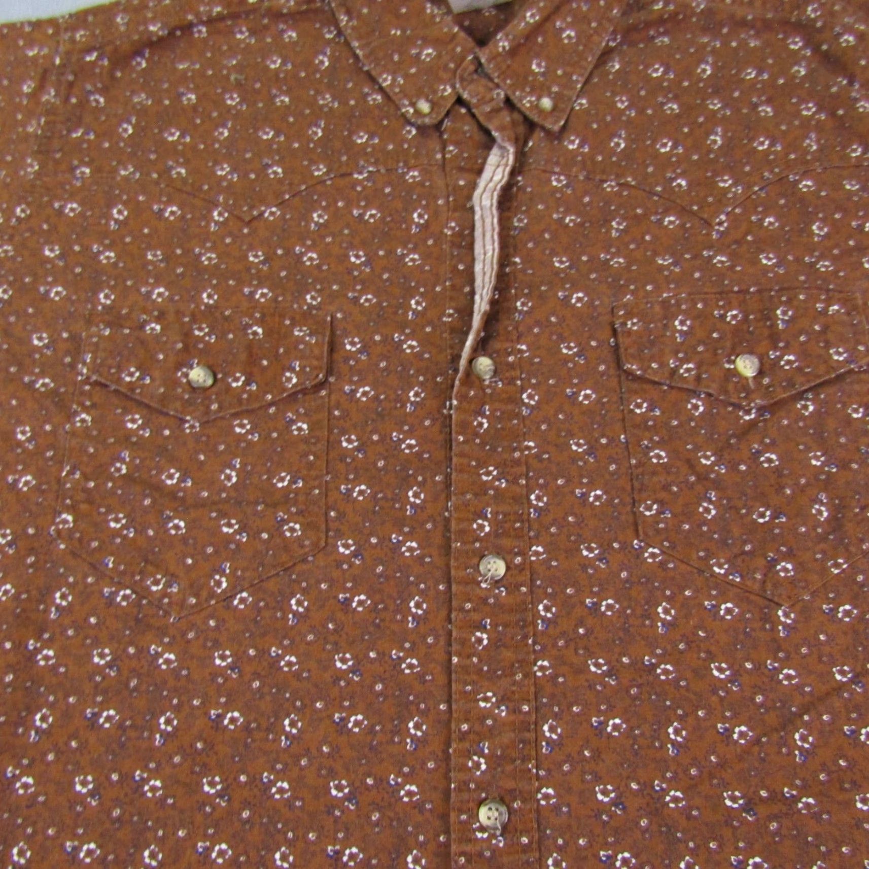 Express VINTAGE Express Western Shirt Mens Large Casual Button-Up Floral Cowboy 90s Orange Size US L / EU 52-54 / 3 - 4 Thumbnail