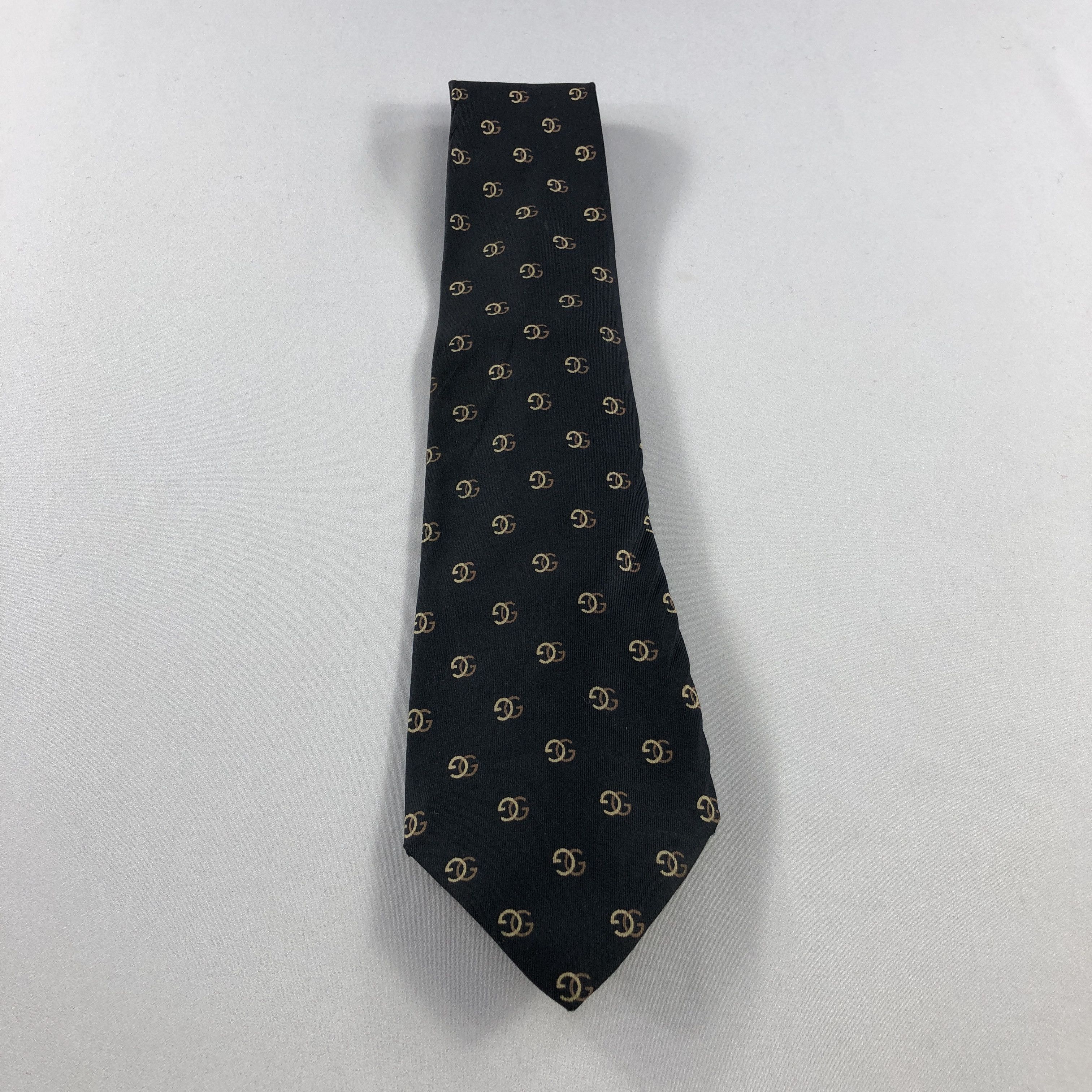 Gucci × Vintage Gucci Monogram Silk Neck Ties T123 Size ONE SIZE - 5 Thumbnail