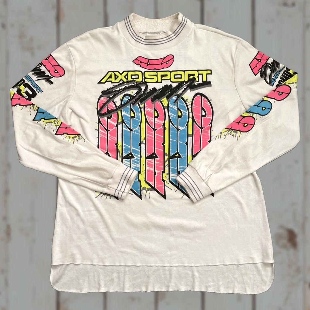 Vintage VINTAGE AXO Sport MotoX Racing Jersey Shirt Mock Neck Made In USA XXL 1990s Size US XXL / EU 58 / 5 - 1 Thumbnail