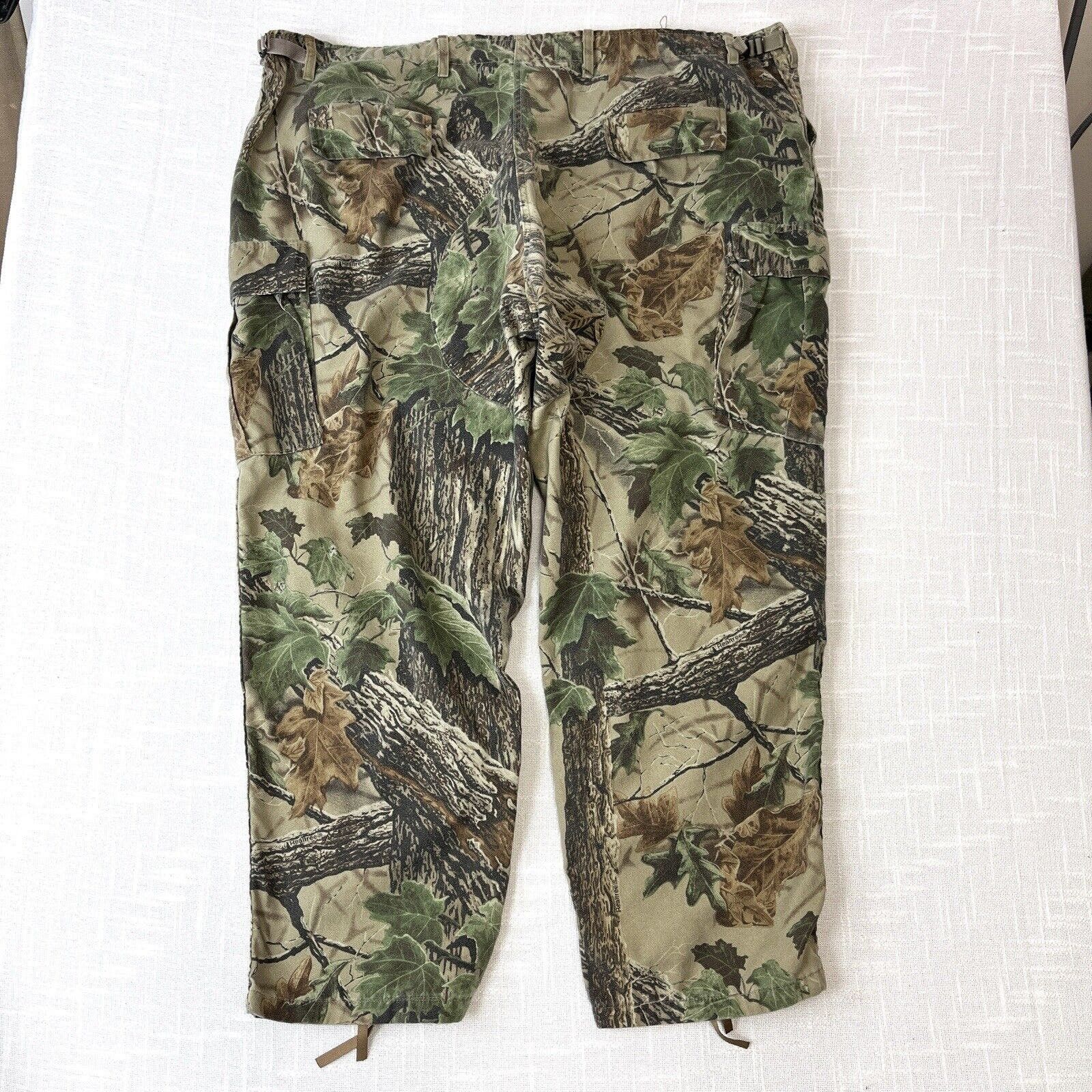 Vintage 90s Realtree Camo Cargo Pants 47-50x31 Baggy Wide Leg 3XL