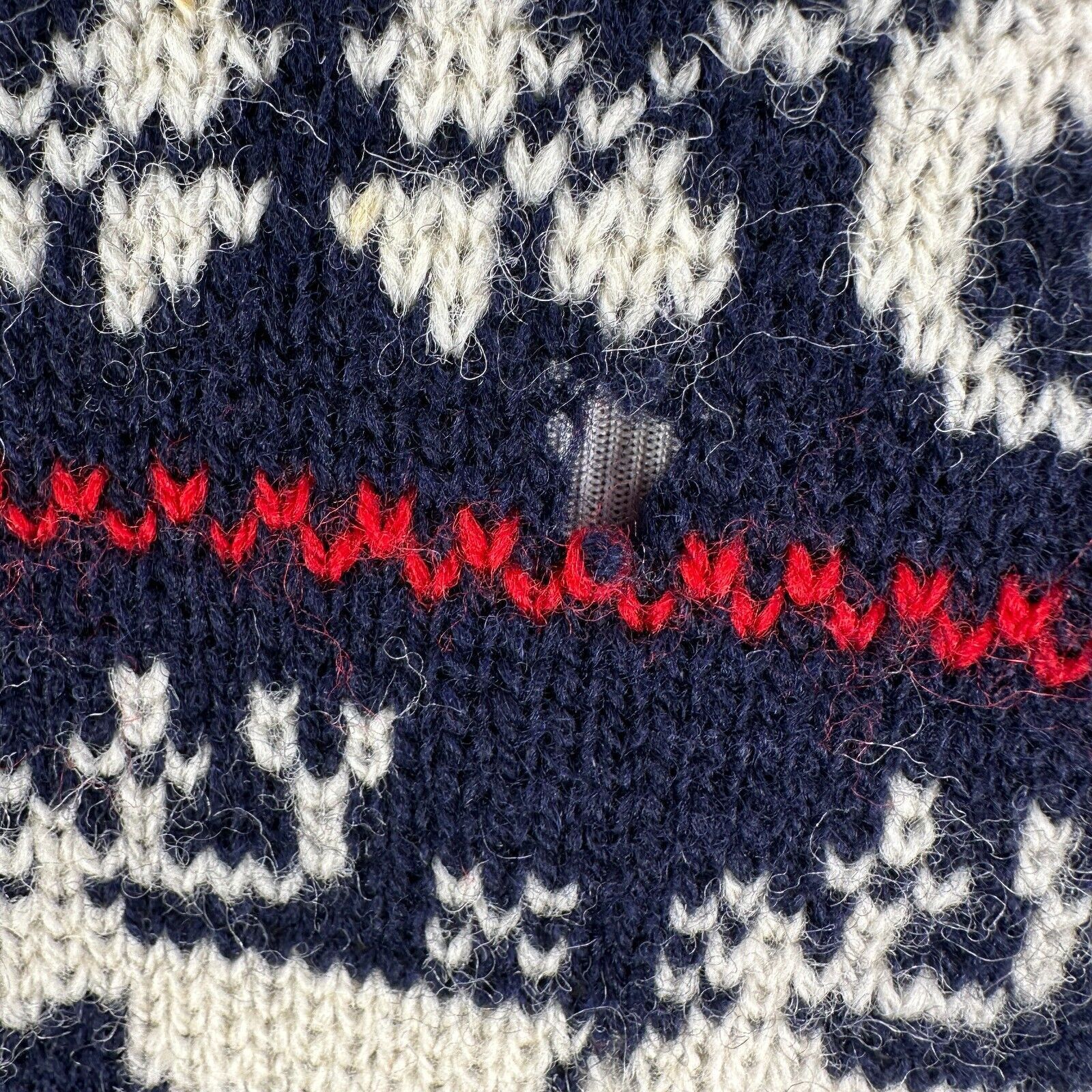 Other Vintage Rauma Cardigan Sweater Men's Medium Blue Red Wool Size US M / EU 48-50 / 2 - 10 Thumbnail
